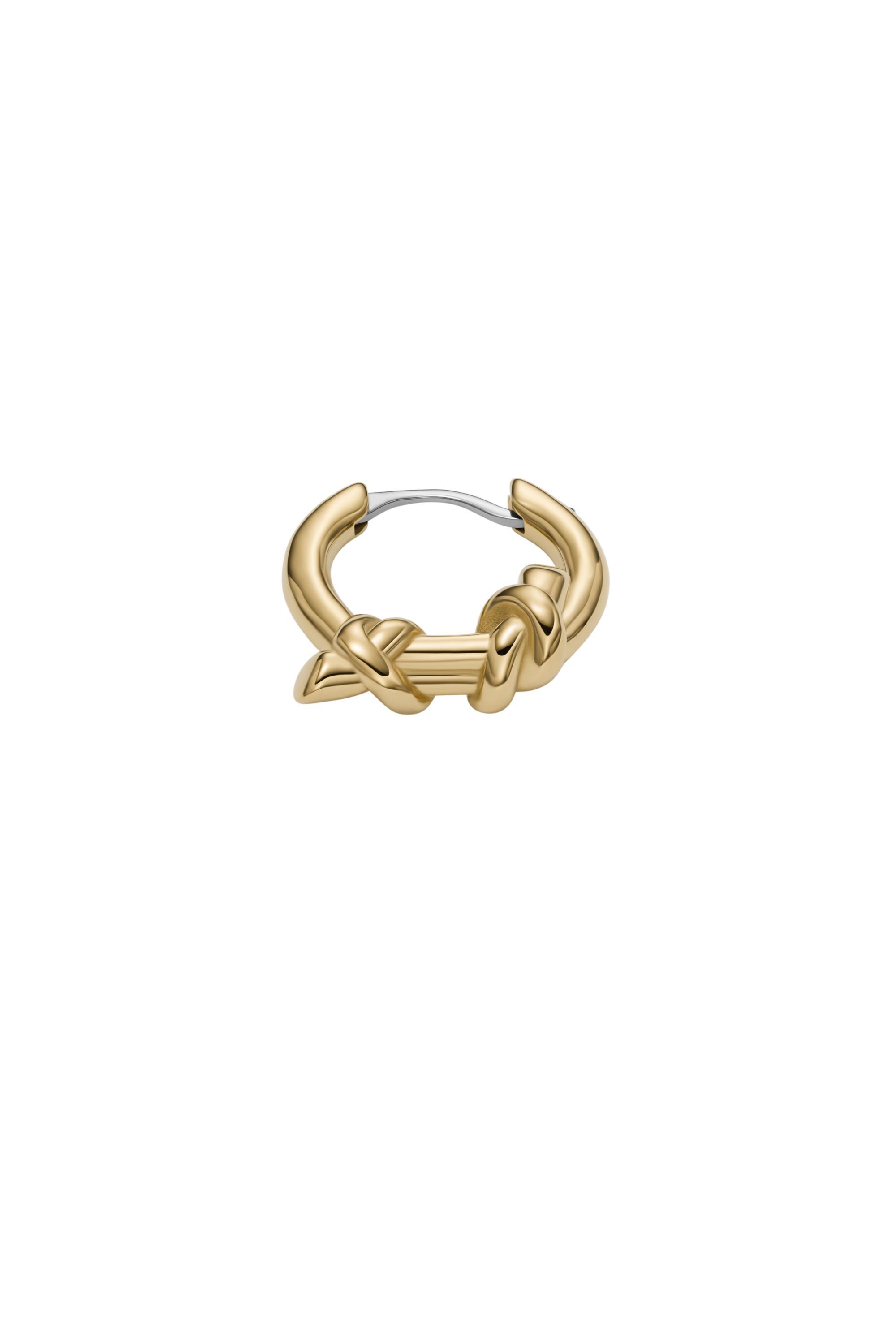 【DIESEL】DX1566710 EARRING Women's Gold-Tone Stainless Steel Hoop Earring | Gold | Diesel