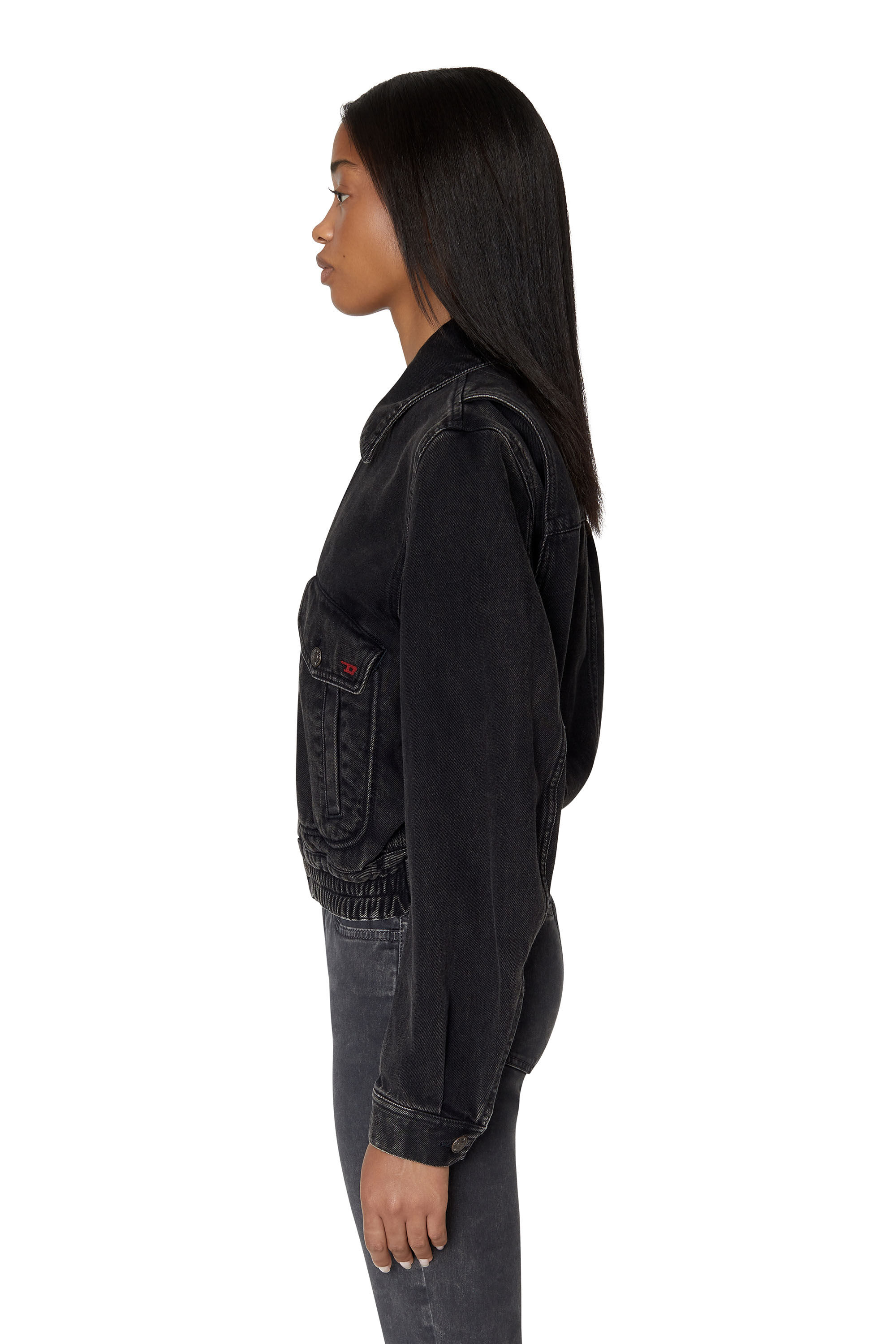 Diesel - DE-TRACY BOMBER JACKET, Black/Dark grey - Image 5