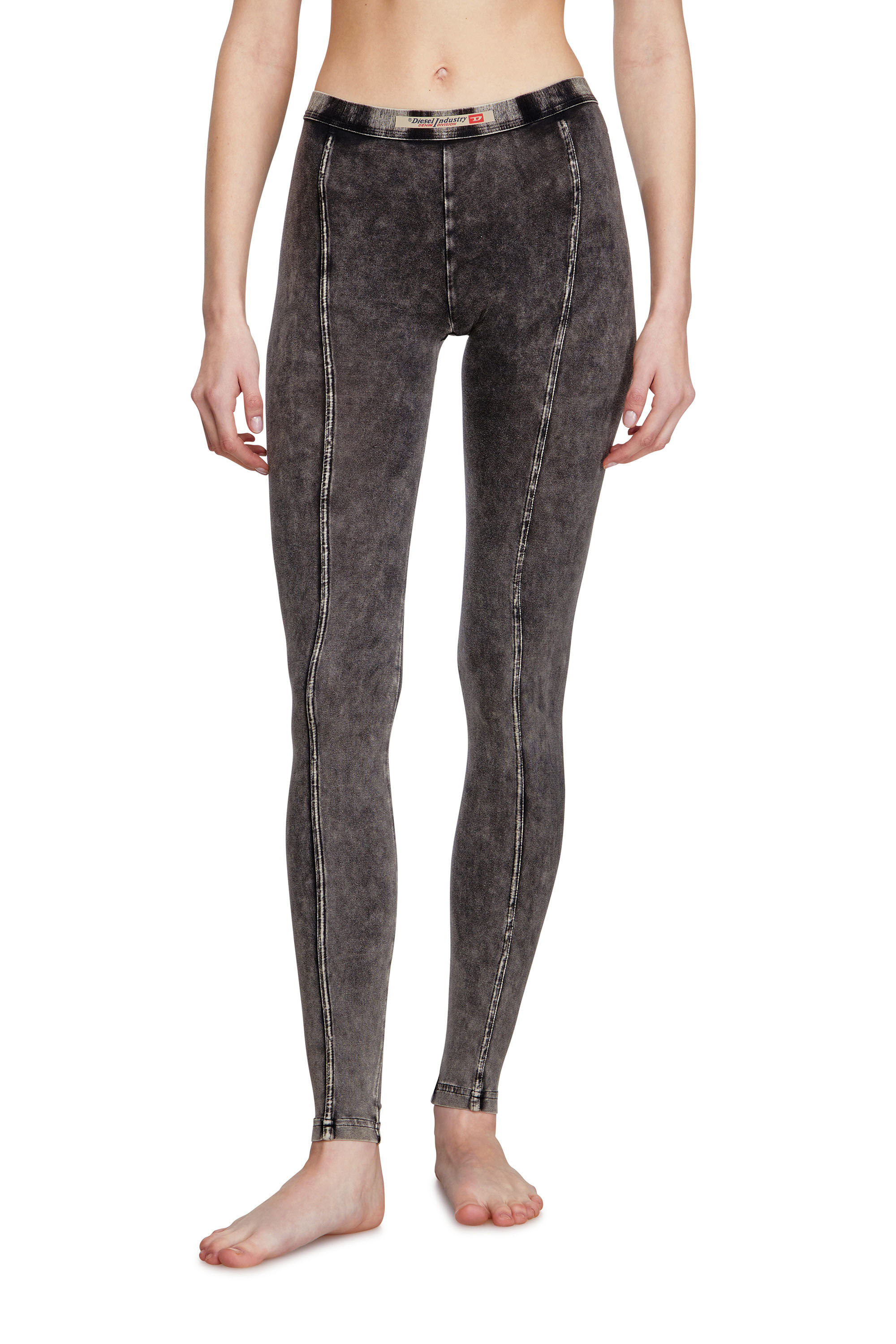 Women's Jeggings in denim-effect jersey | Black | Diesel