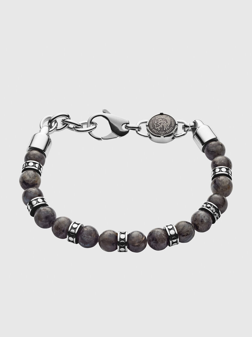 Dx1164 Man Beaded Gray Labradorite Bracelet Diesel