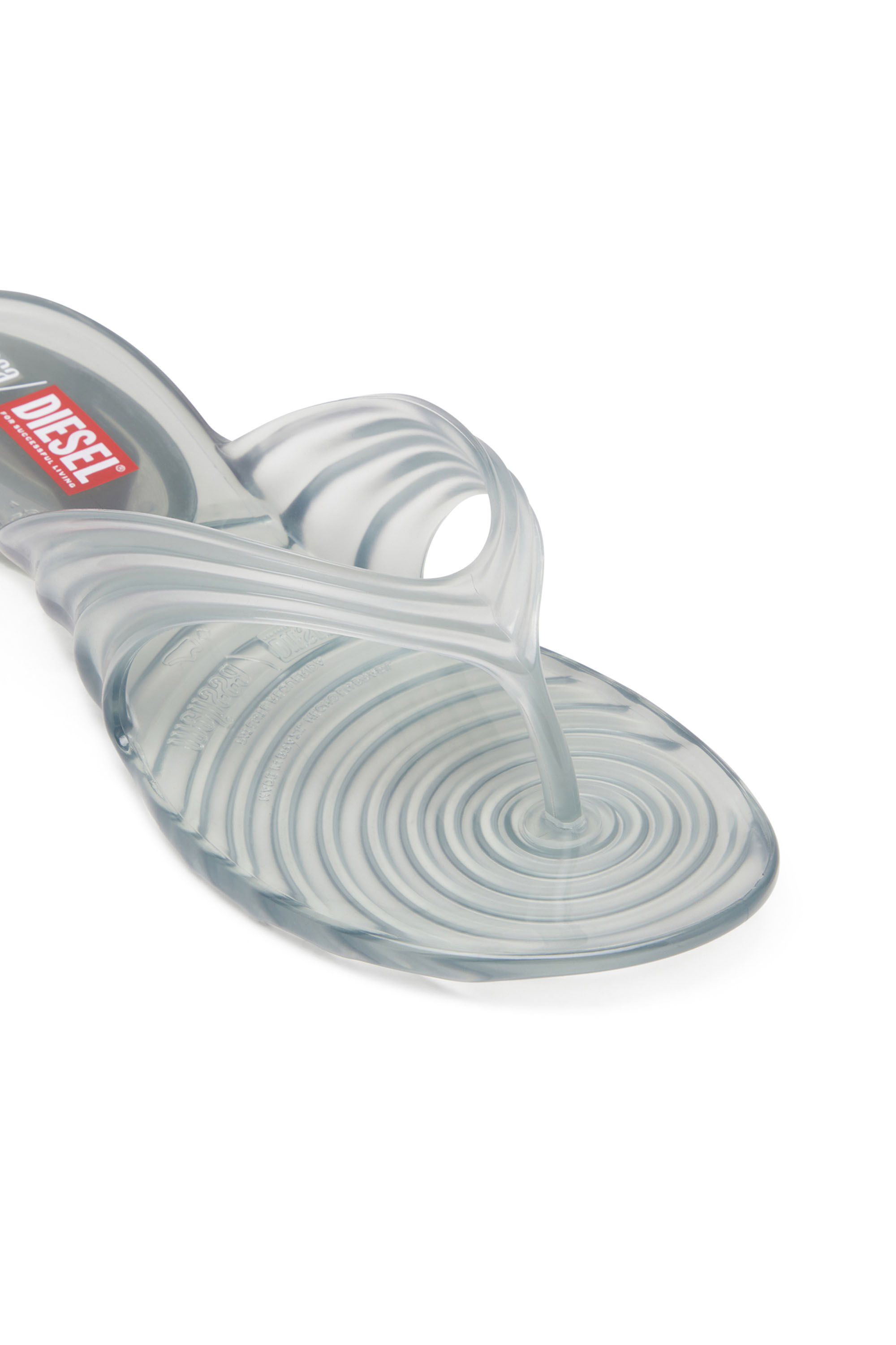 Diesel - MELISSA QUANTUM THONG, Woman's Sculptural flip-flops in Melflex&reg; in Light Grey - 6