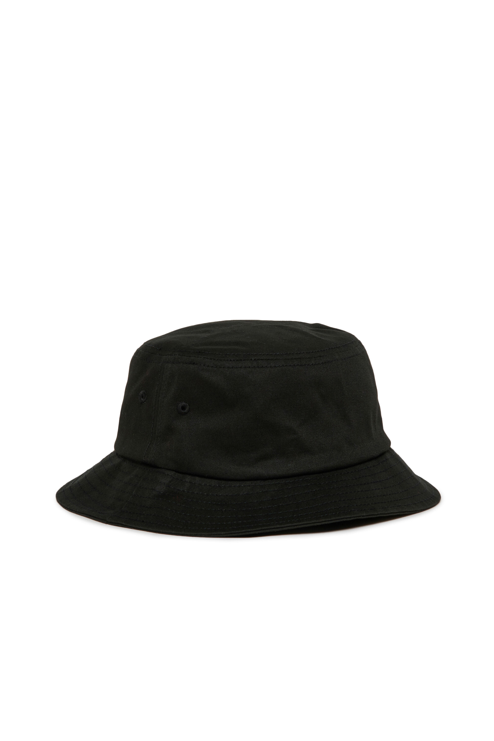 Diesel - FILAD, Man's Bucket hat in cotton with D embroidery in Black - 2