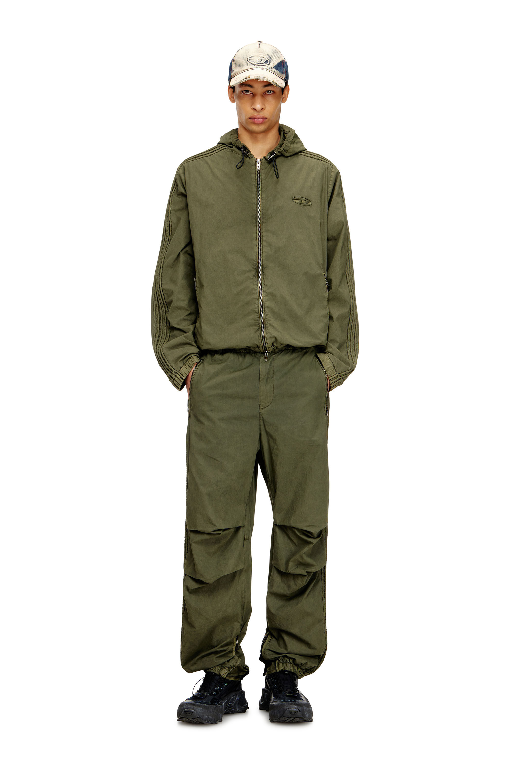 【GRANCY】ZipDesign CargoPants カーキ GRANCY（グランシー）の「【GRANCY】ZipDesign CargoPants / ジップ