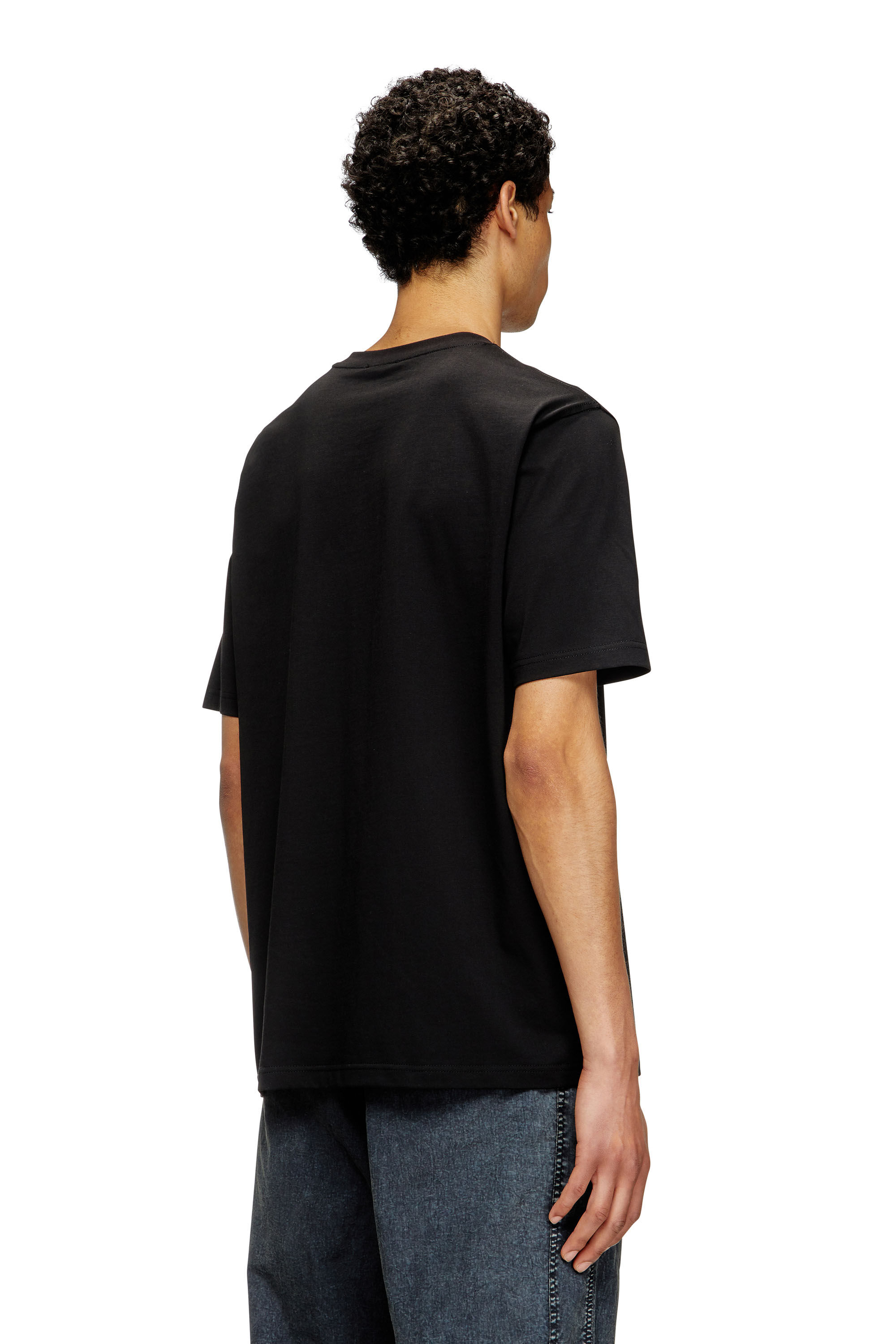 Men's T-shirt with cut-out Oval D | Black | Diesel
