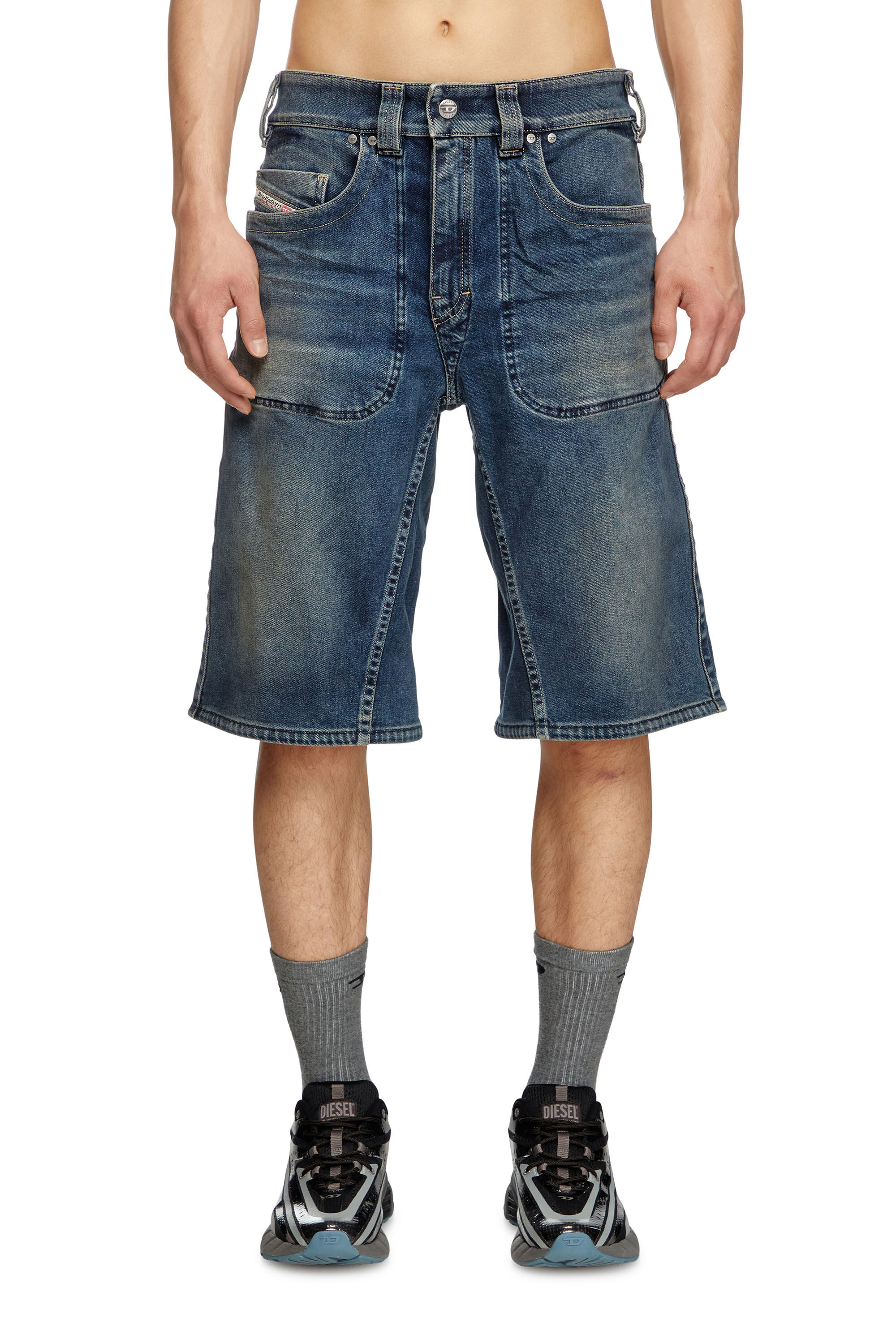 Men's Bermuda shorts in Rehab denim | Blue | Diesel