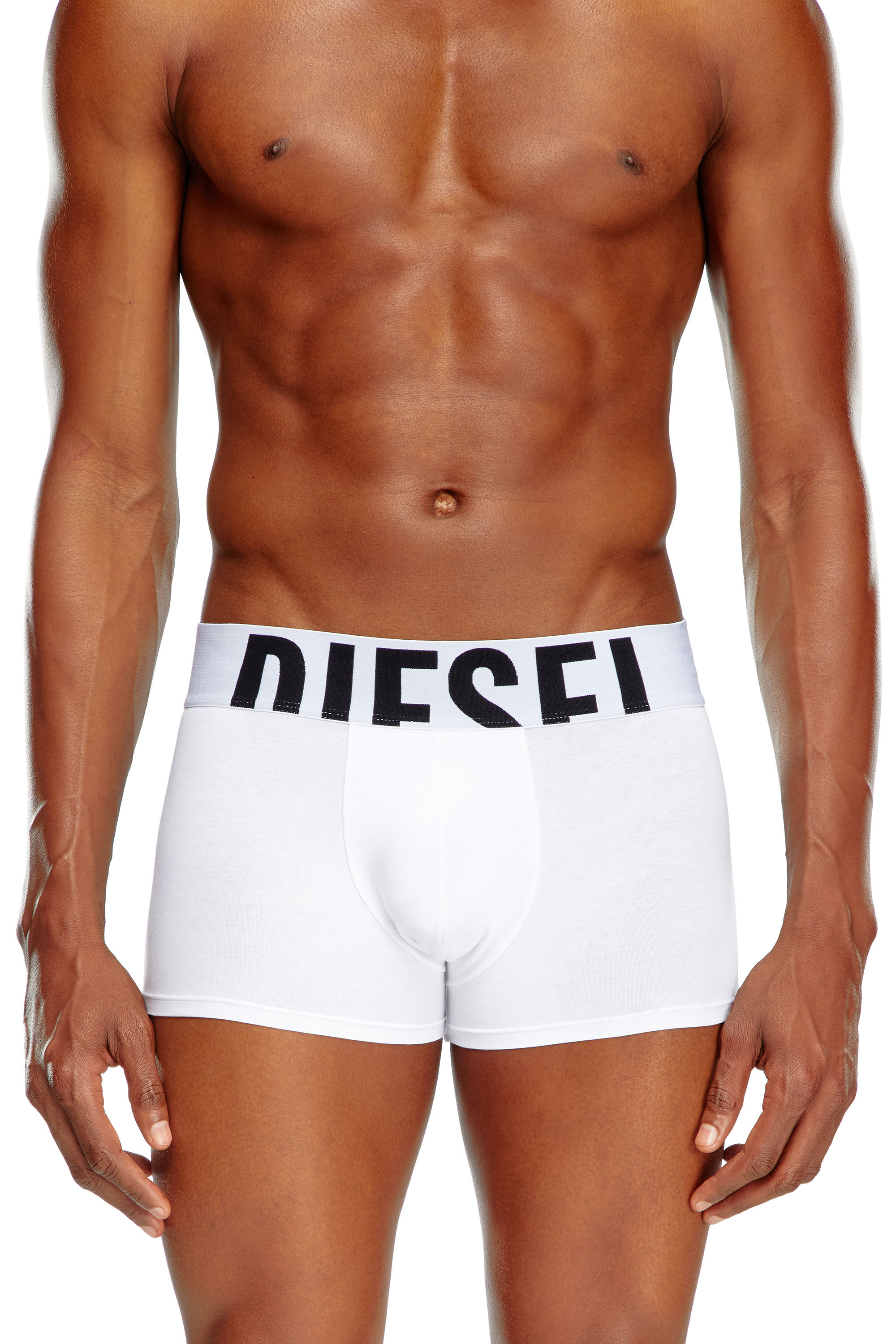 Diesel - UMBX-DAMIENTHREEPACK-5.5EL, Man's 3-pack of boxer briefs with cut-off logo in Black/White - 3