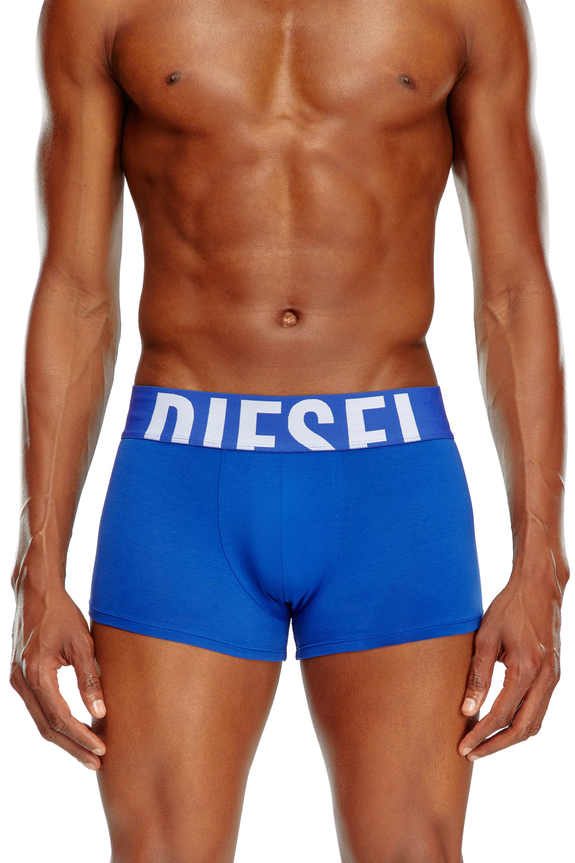 Diesel - UMBX-DAMIENTHREEPACK-5.5EL, Man's 3-pack of boxer briefs with cut-off logo in White/Blue - 3