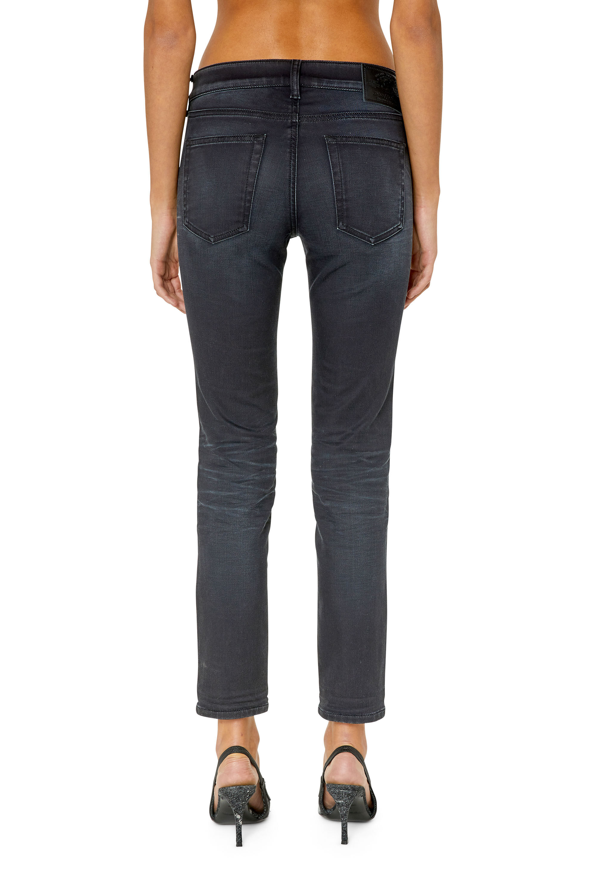Diesel - D-Ollies JoggJeans® 068CQ Slim, Black/Dark grey - Image 4