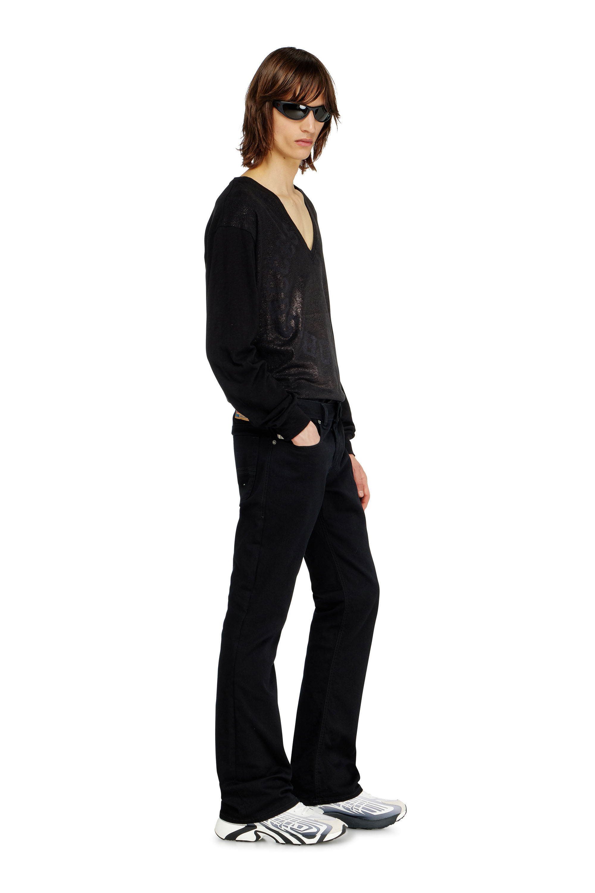 Men's Bootcut Jeans | Black/Dark grey | Diesel 2007 Zatiny