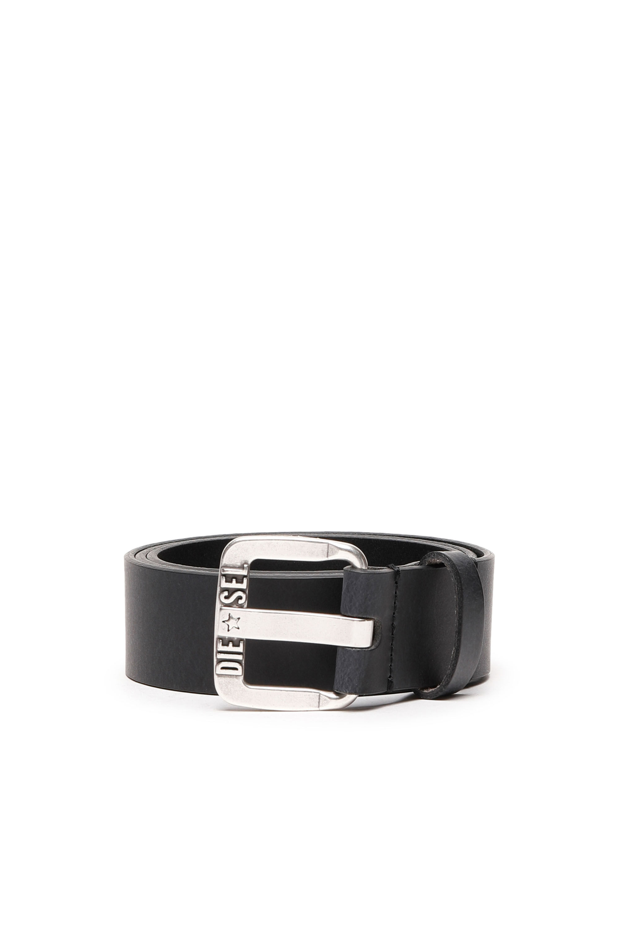 B-STAR II Man: Leather belt with metal star logo buckle | Diesel
