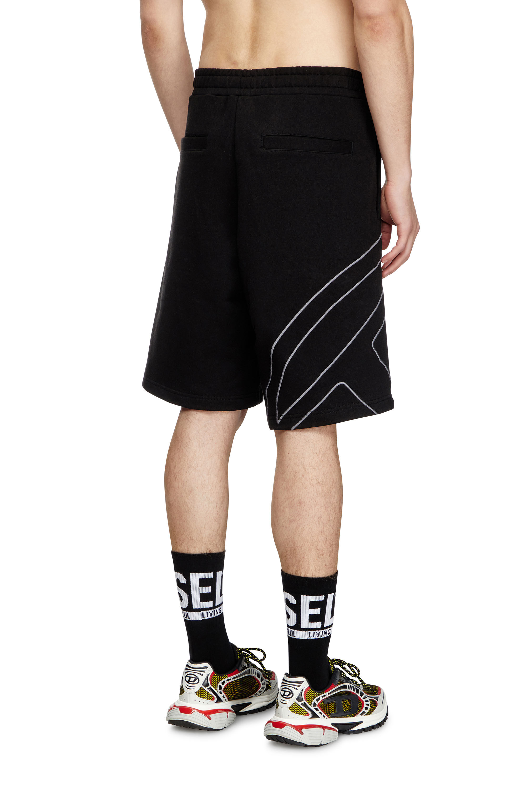 P-CROW-MEGOVAL Man: Sweat shorts with maxi D logo | Diesel P-CROW-MEGOVAL Man: Sweat shorts with maxi D logo | Diesel