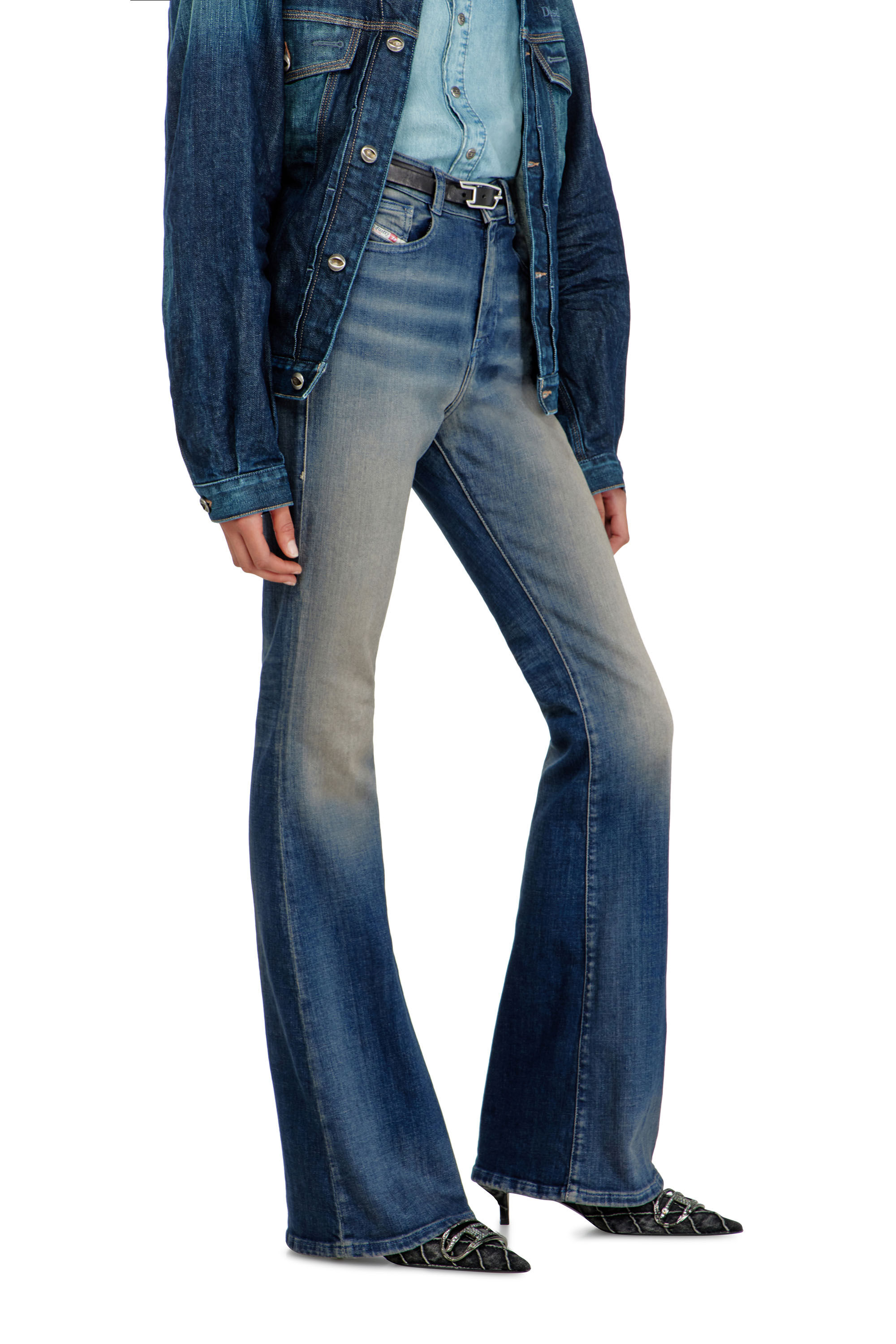 object22 BOOTCUT JEANS ドロップフレア サイズ30 Women's Bootcut Jeans | High Waist 1973 D-Partt | Dark Blue