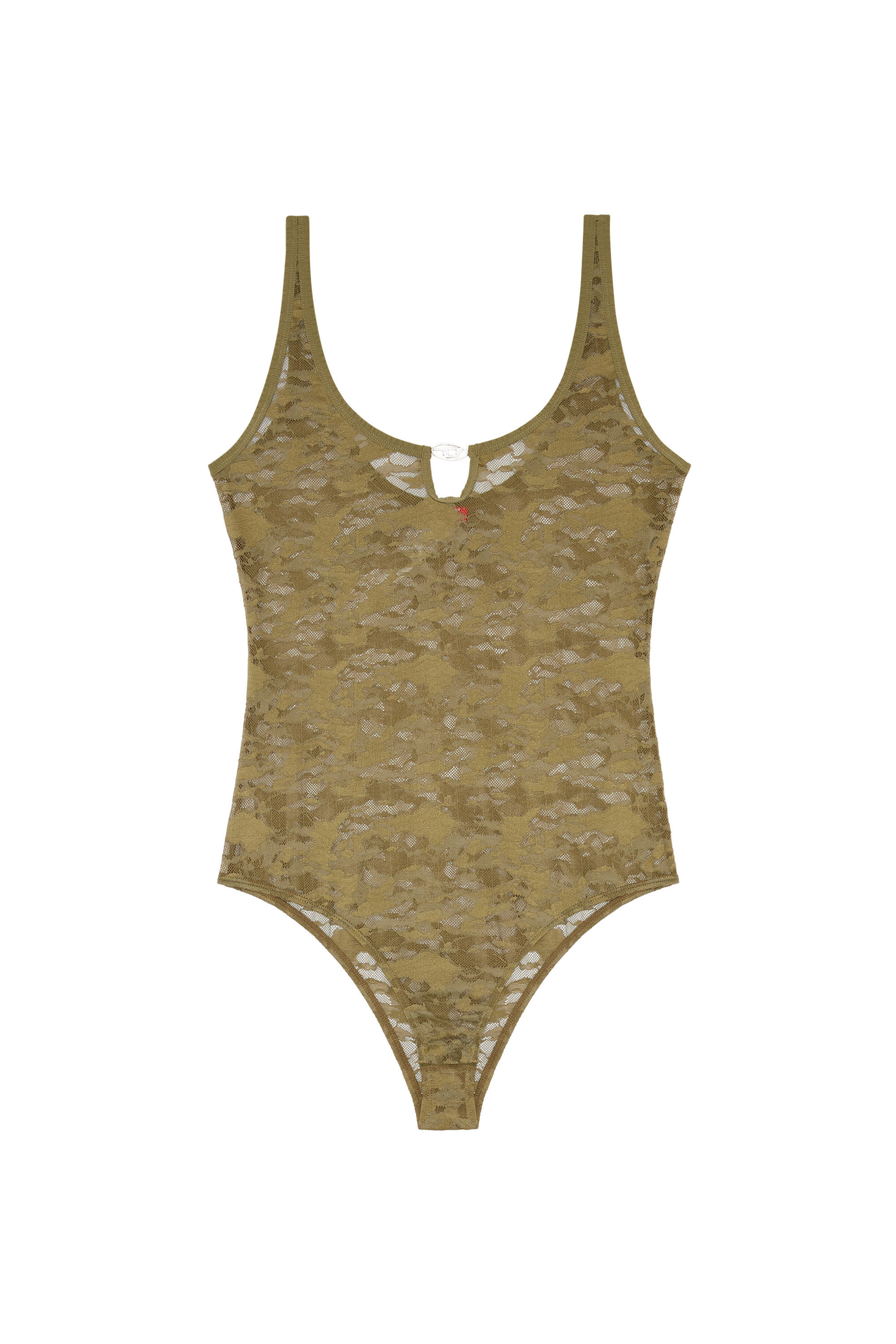 Diesel - UFBY-D-OVAL-LACE-BODYSUIT, Military Green - Image 2