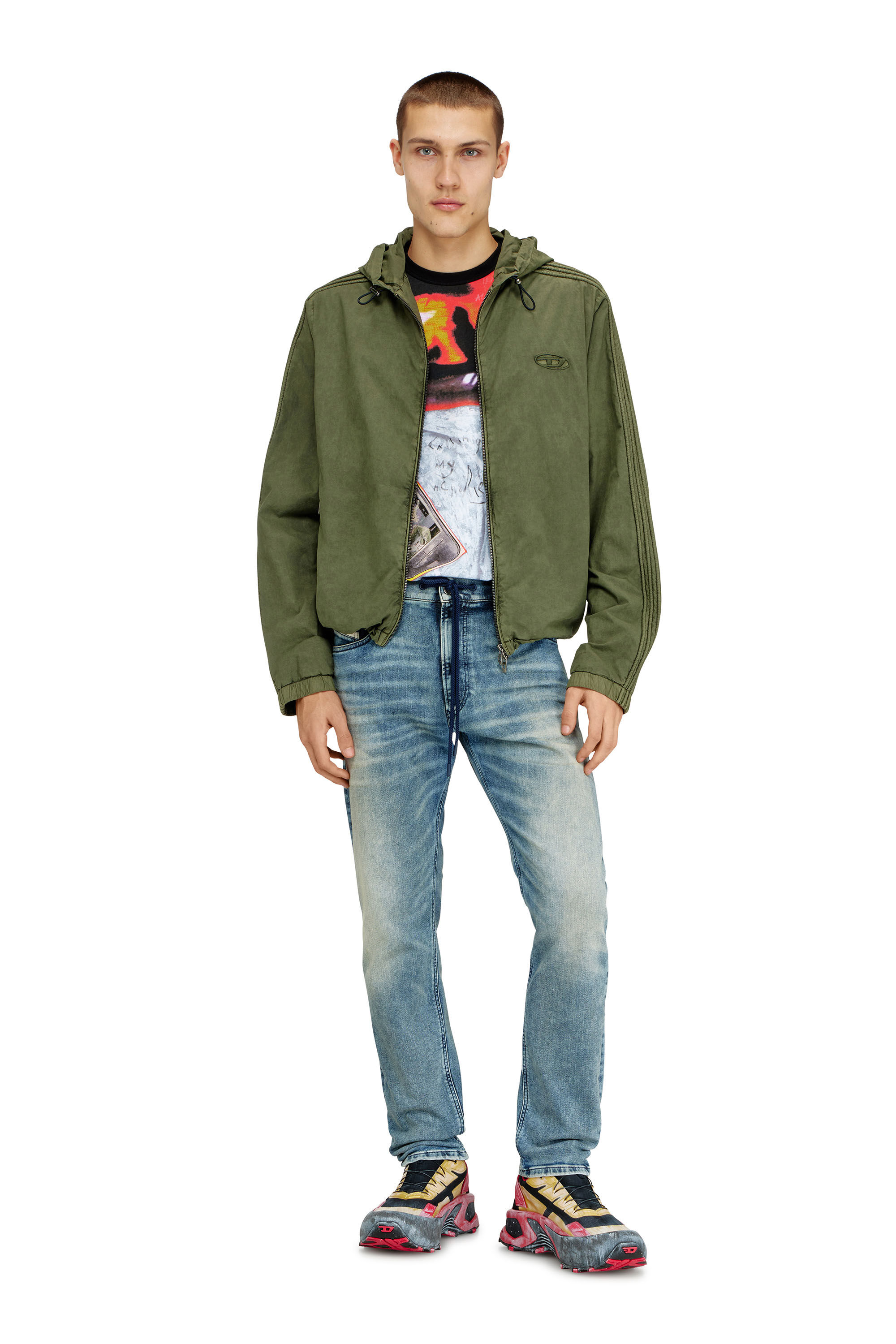 Men's Regular Jeans | Light Blue | Diesel 2032 D-Krooley Joggjeans®