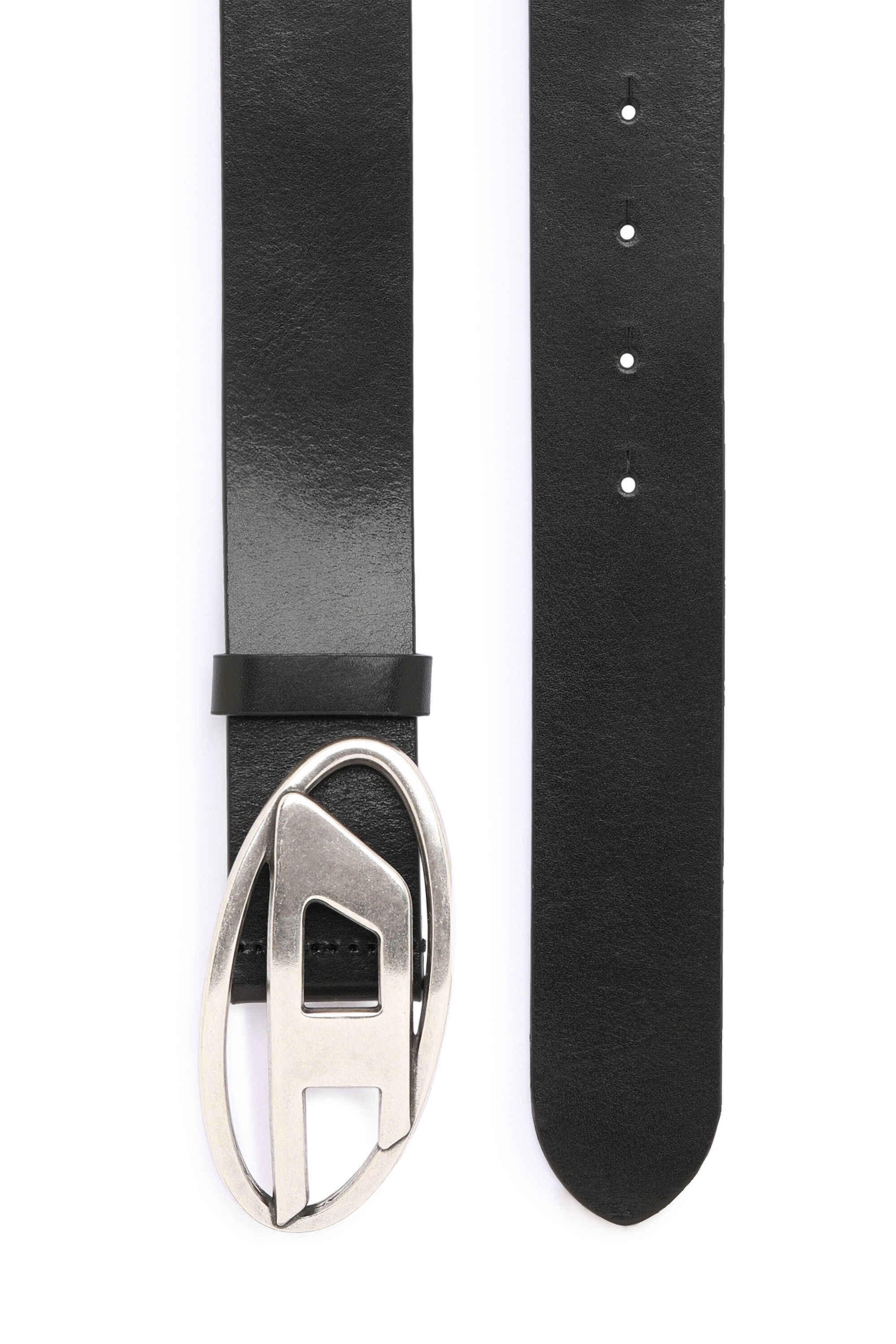 低価格で大人気の logo D silver with Belt Leather B-1DR: buckle Diesel | 小物
