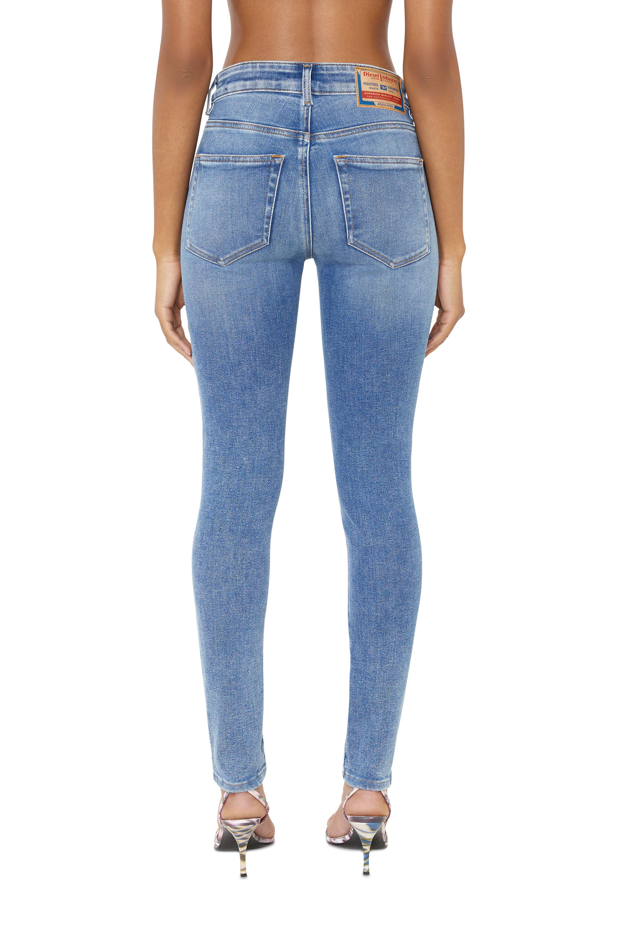 2017 SLANDY Woman: Super skinny Medium blue Jeans | Diesel