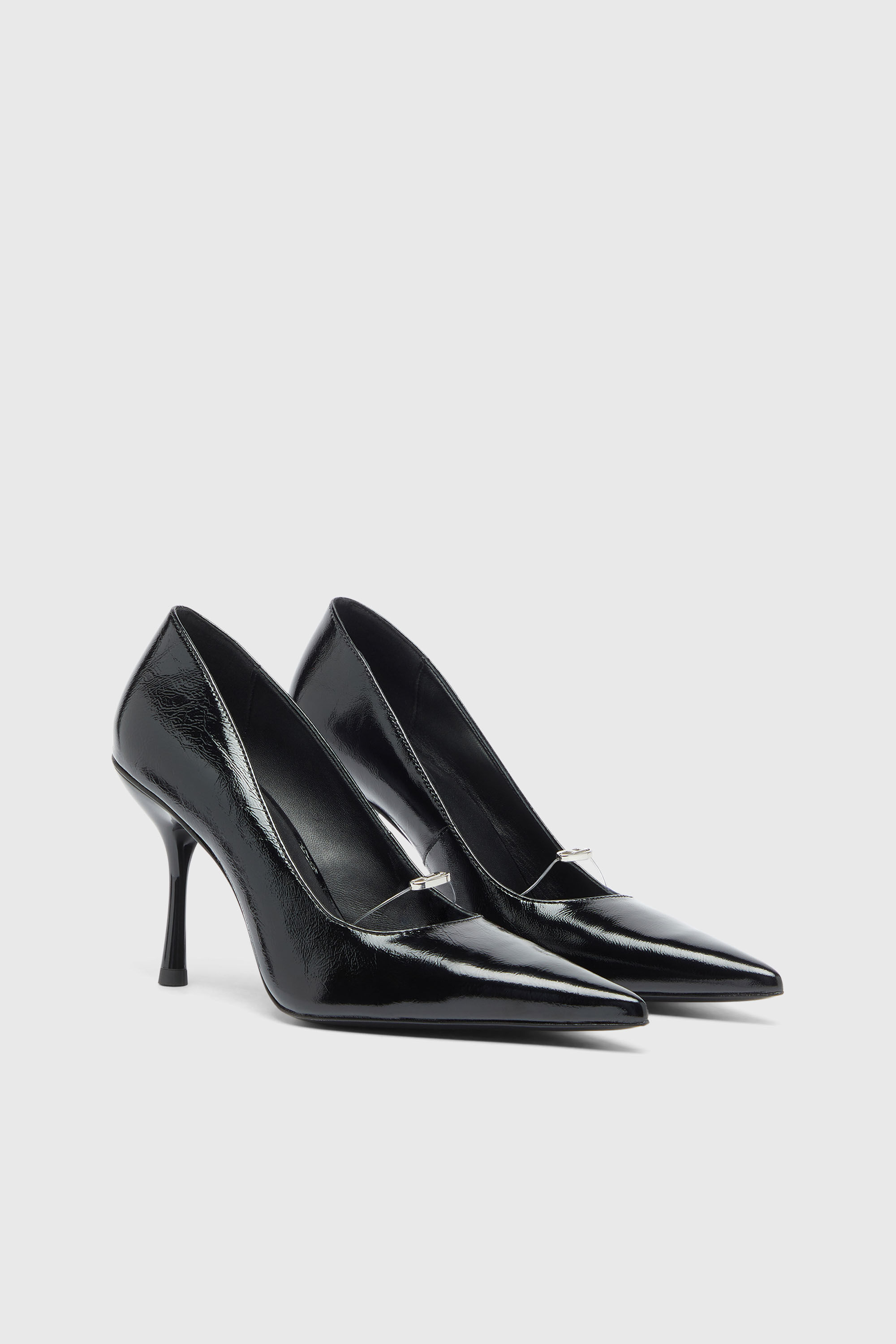 Diesel - D-JEWELS 90 P, Woman's D-Jewels - Pumps in naplak leather in Black - 2