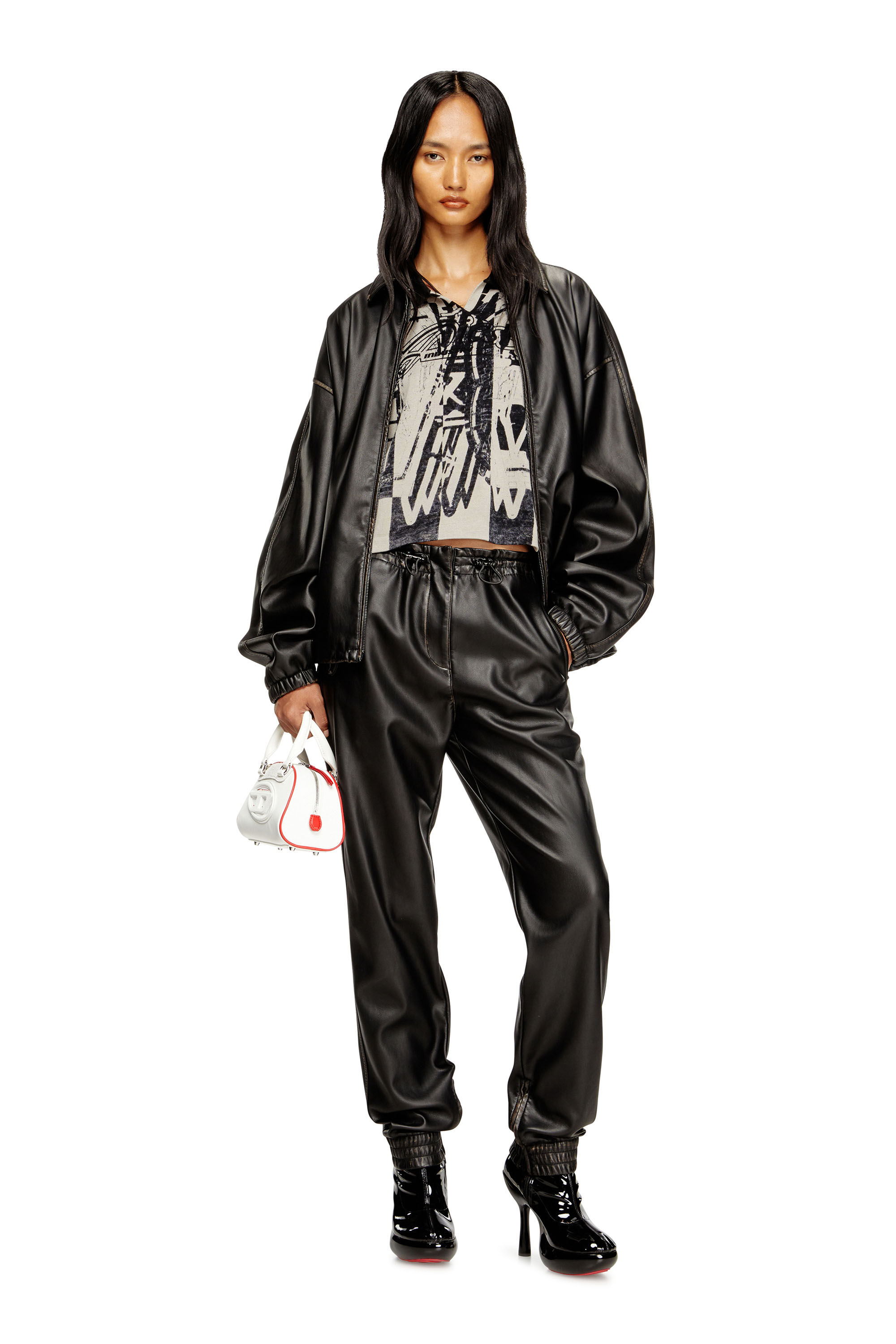 Women's Jacket in treated technical fabric | Black | Diesel