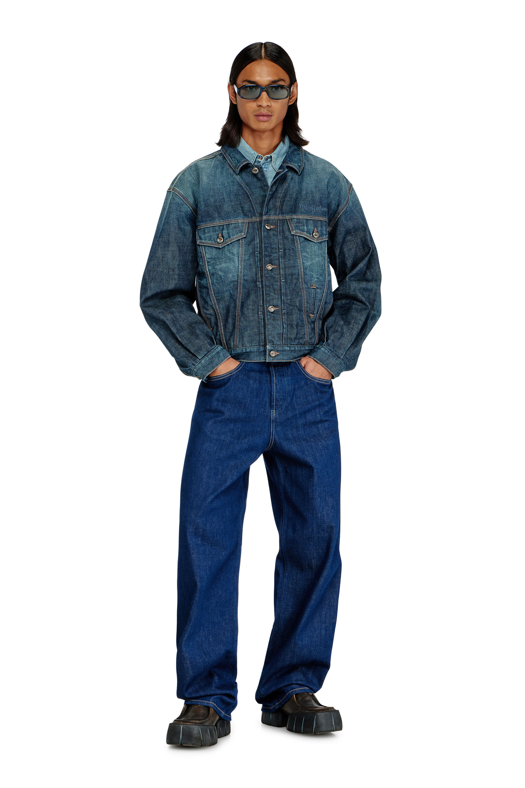 Men's Relaxed Jeans | Dark Blue | Diesel 2001 D-Macro