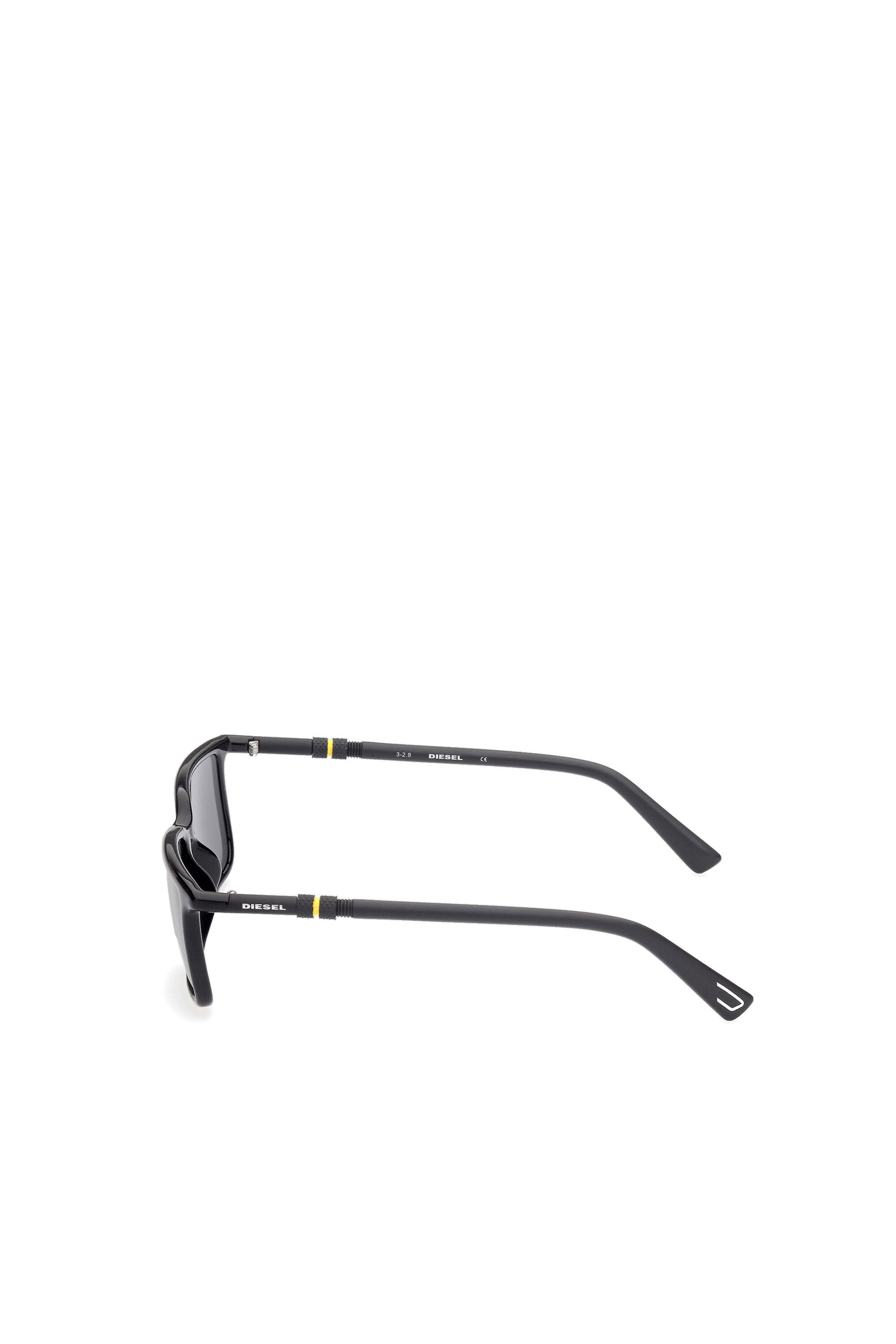 Diesel - DL0331, Man's Navigator sunglasses in injected acetate in Black - 3