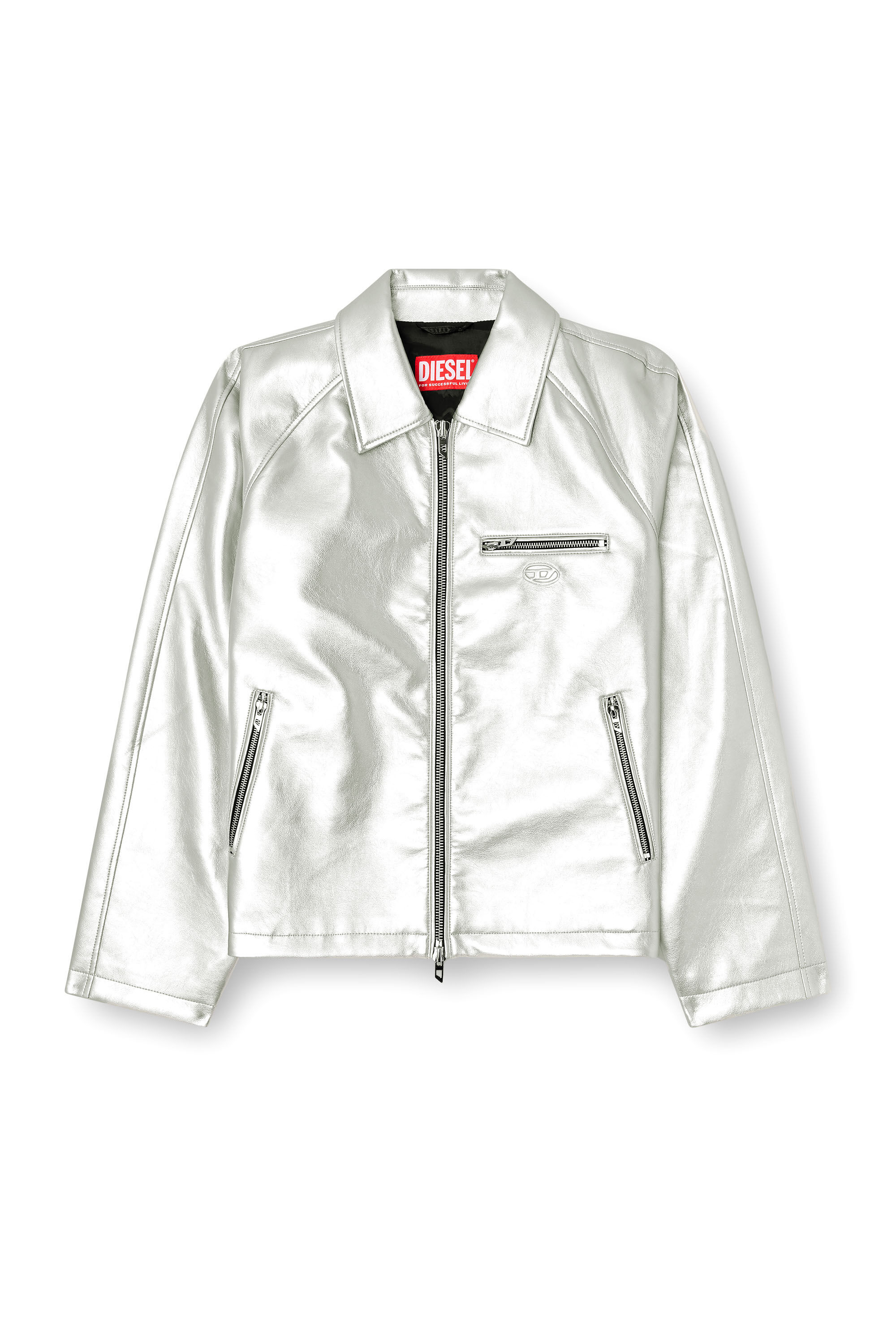 Women's Metallic coach jacket | Silver | Diesel