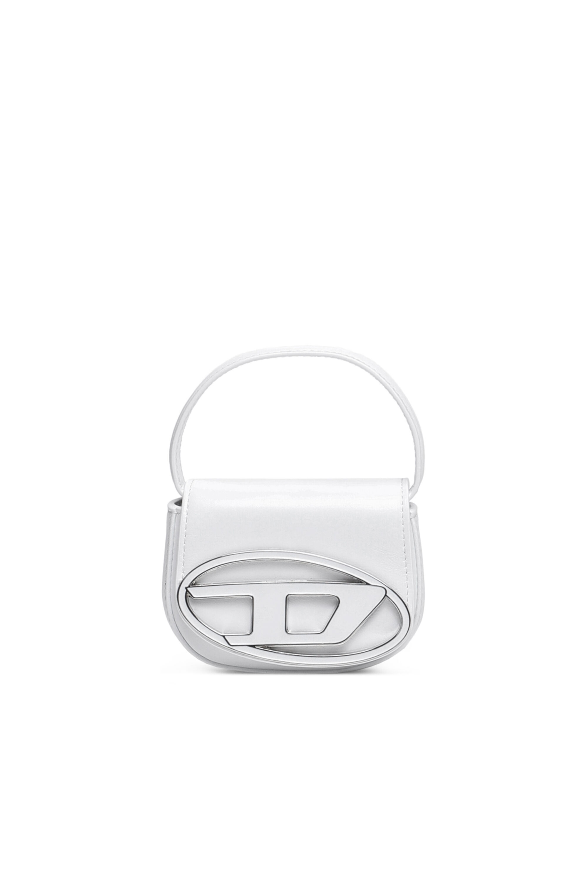 【ベティー】DIESL ディーゼル 1DR レザーハンドバッグ 白 1DR XS Bag Woman: leather mini Bag with D logo plaque | Diesel