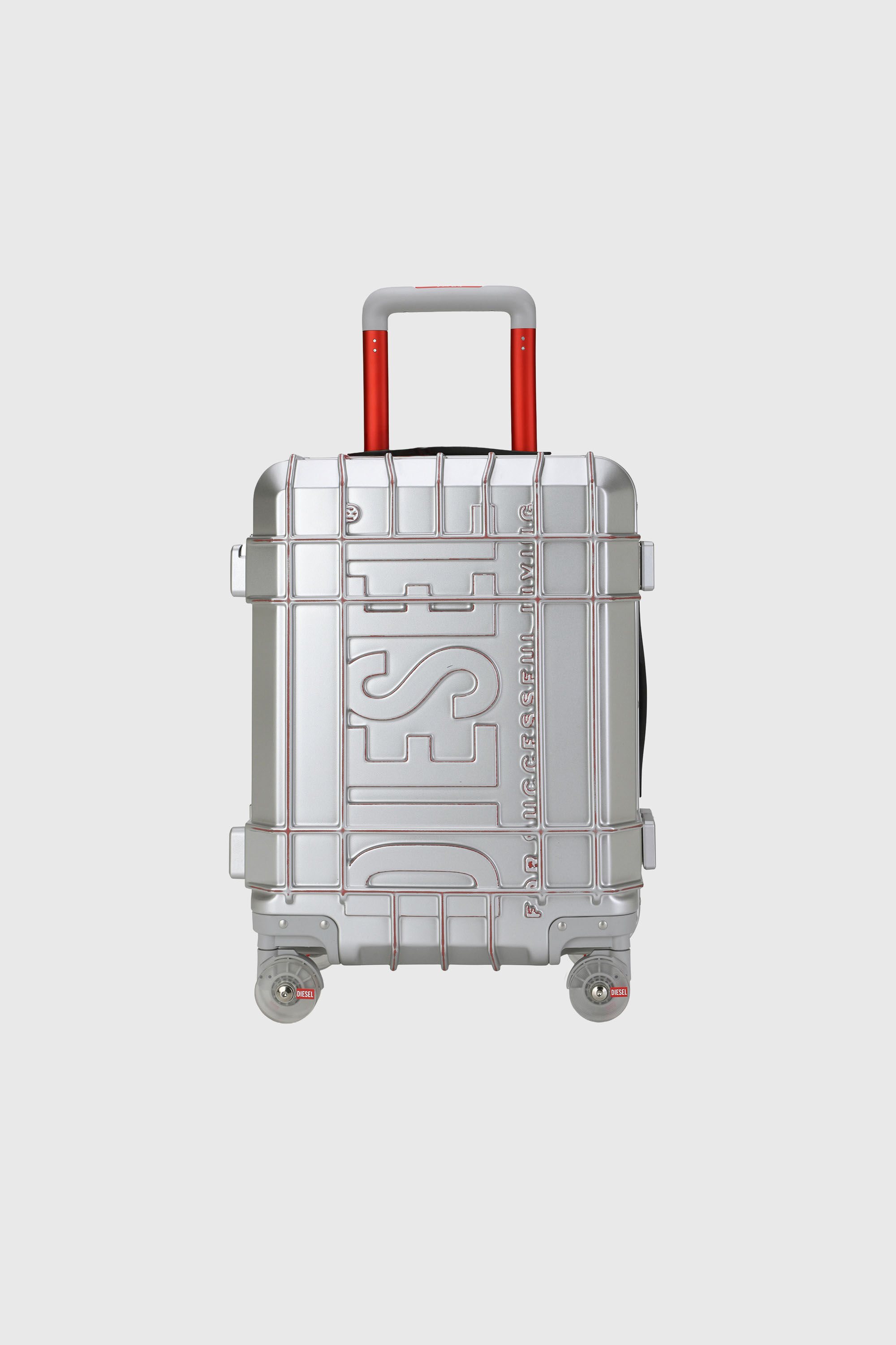 Diesel - DIESEL PC STRONG IMAGE TROLLEY- DSL003, Unisex's Rugged suitcase size S in Silver - 2