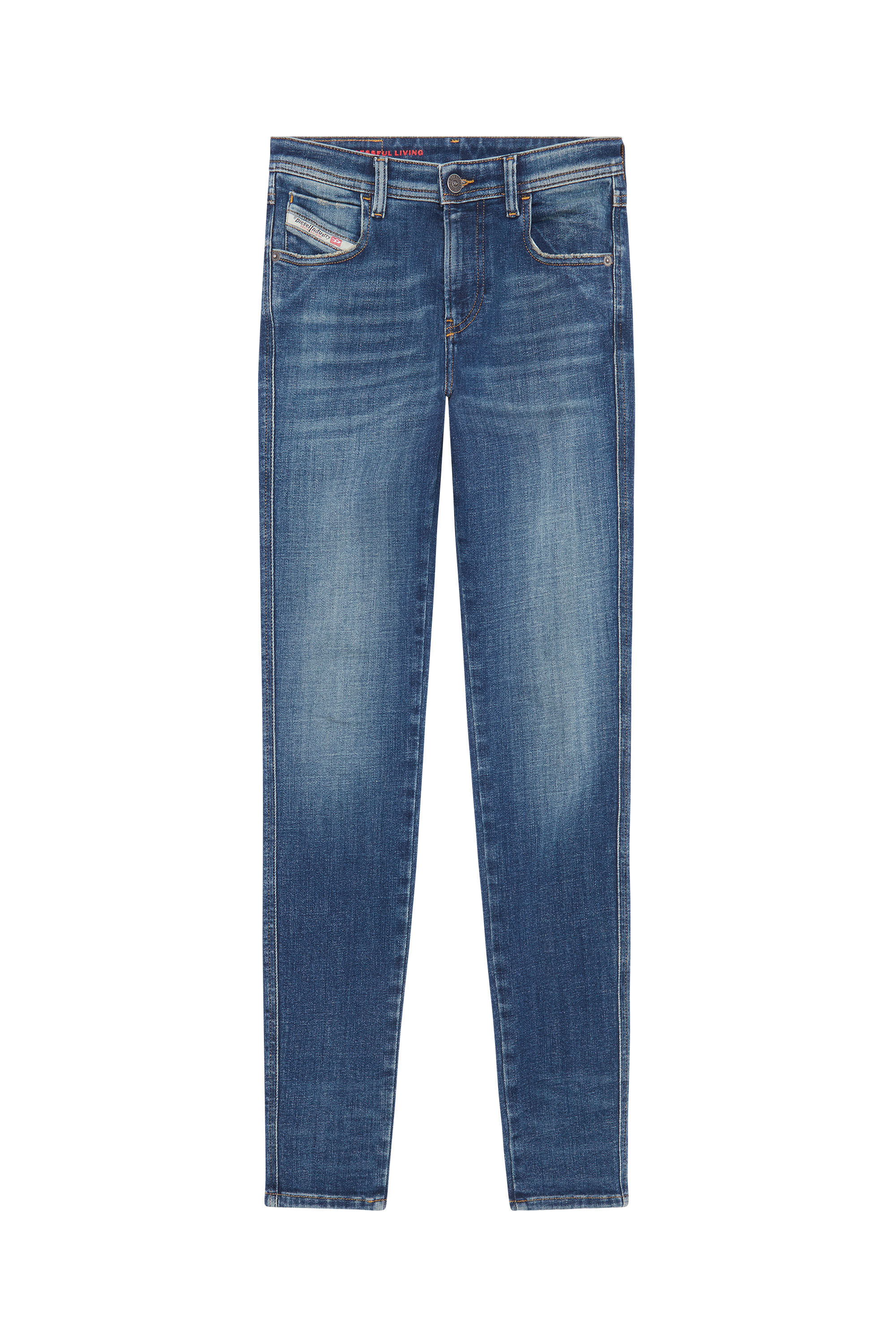 Diesel - 2015 BABHILA 09D99 Skinny Jeans, Medium blue - Image 2