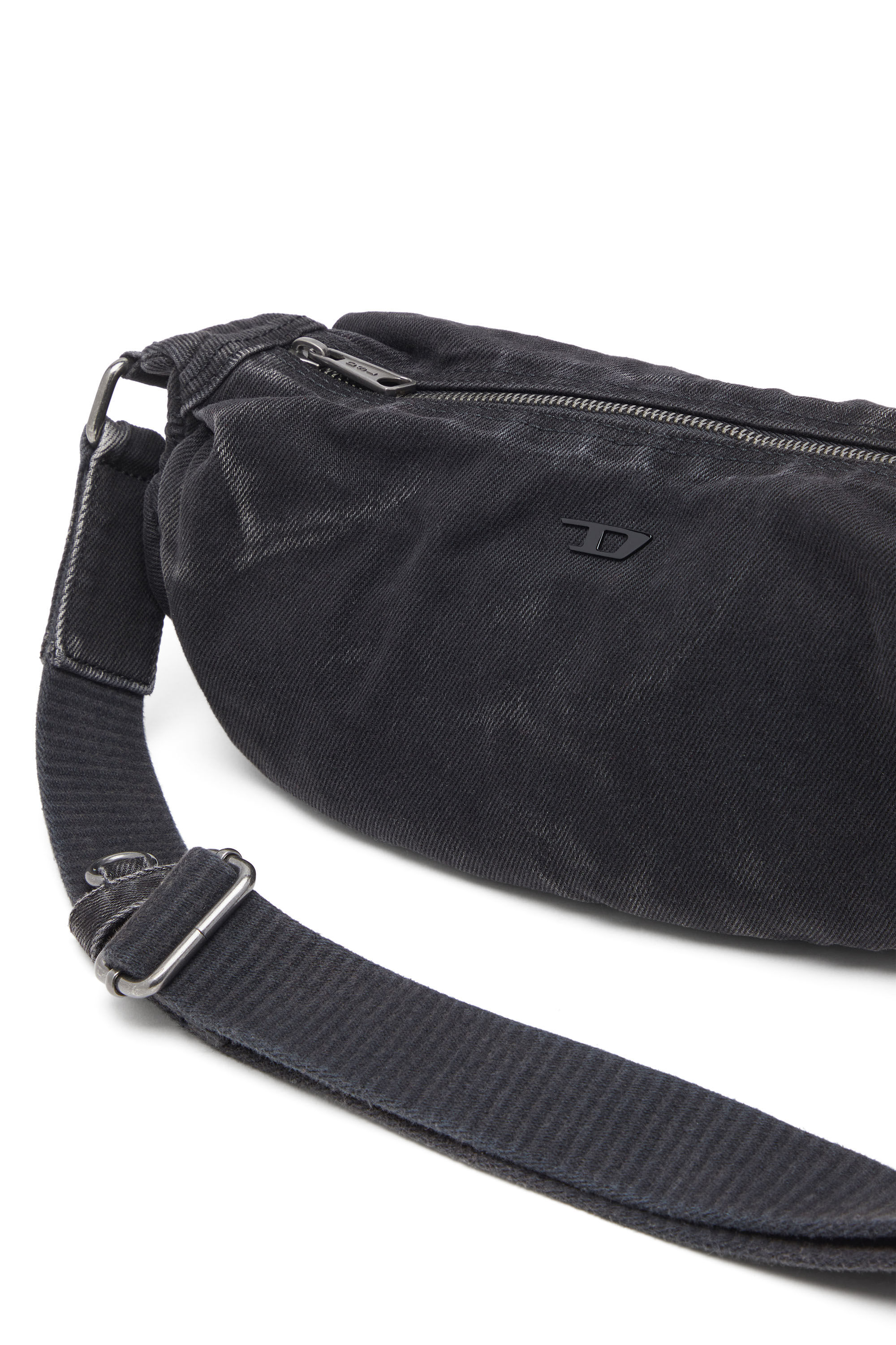 Men's Rave-Small crossbody bag in faded denim | Black | Diesel