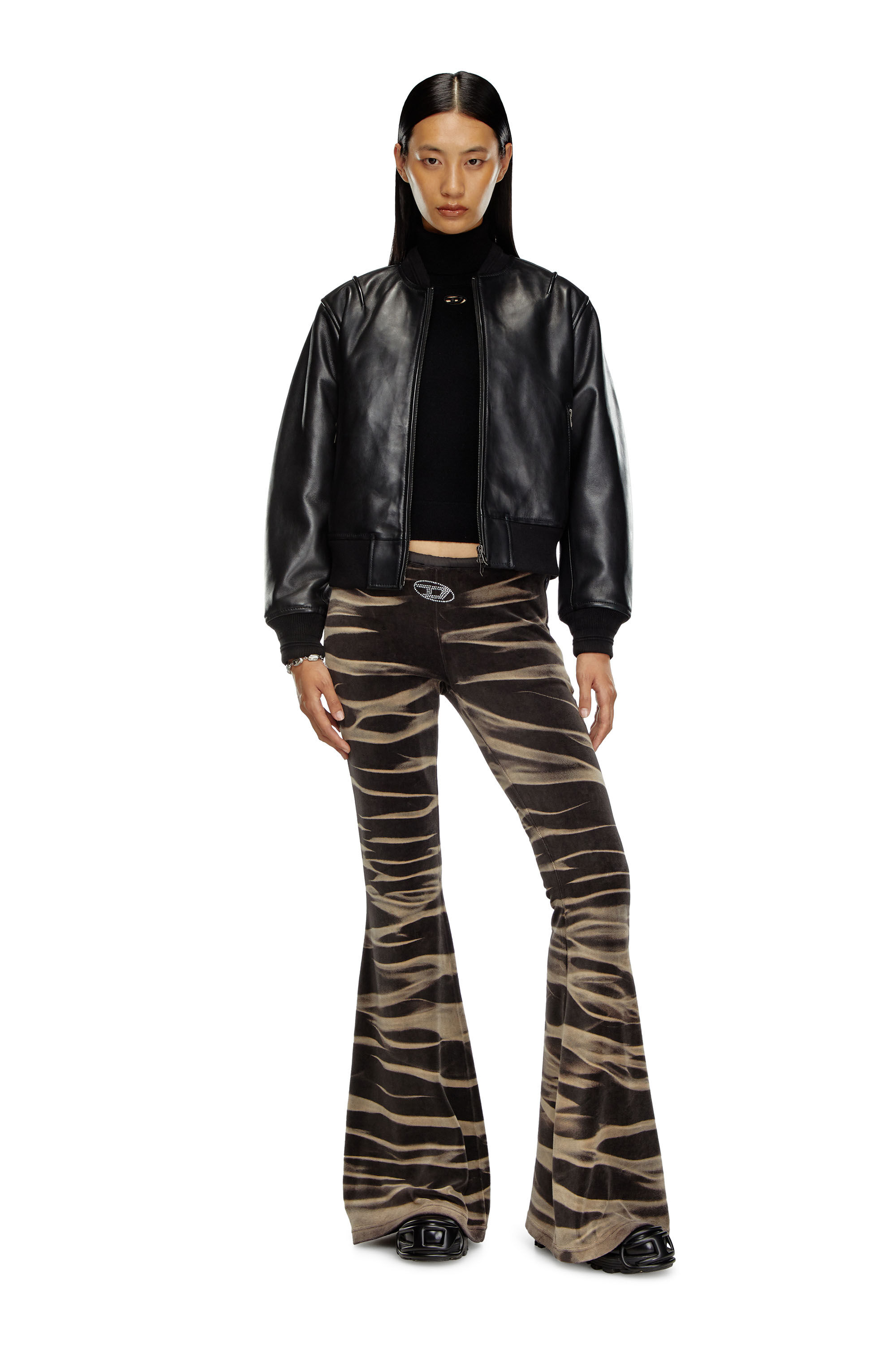 Women's Turtleneck jumper in wool and cashmere | Black | Diesel Women's Turtleneck jumper in wool and cashmere | Black | Diesel