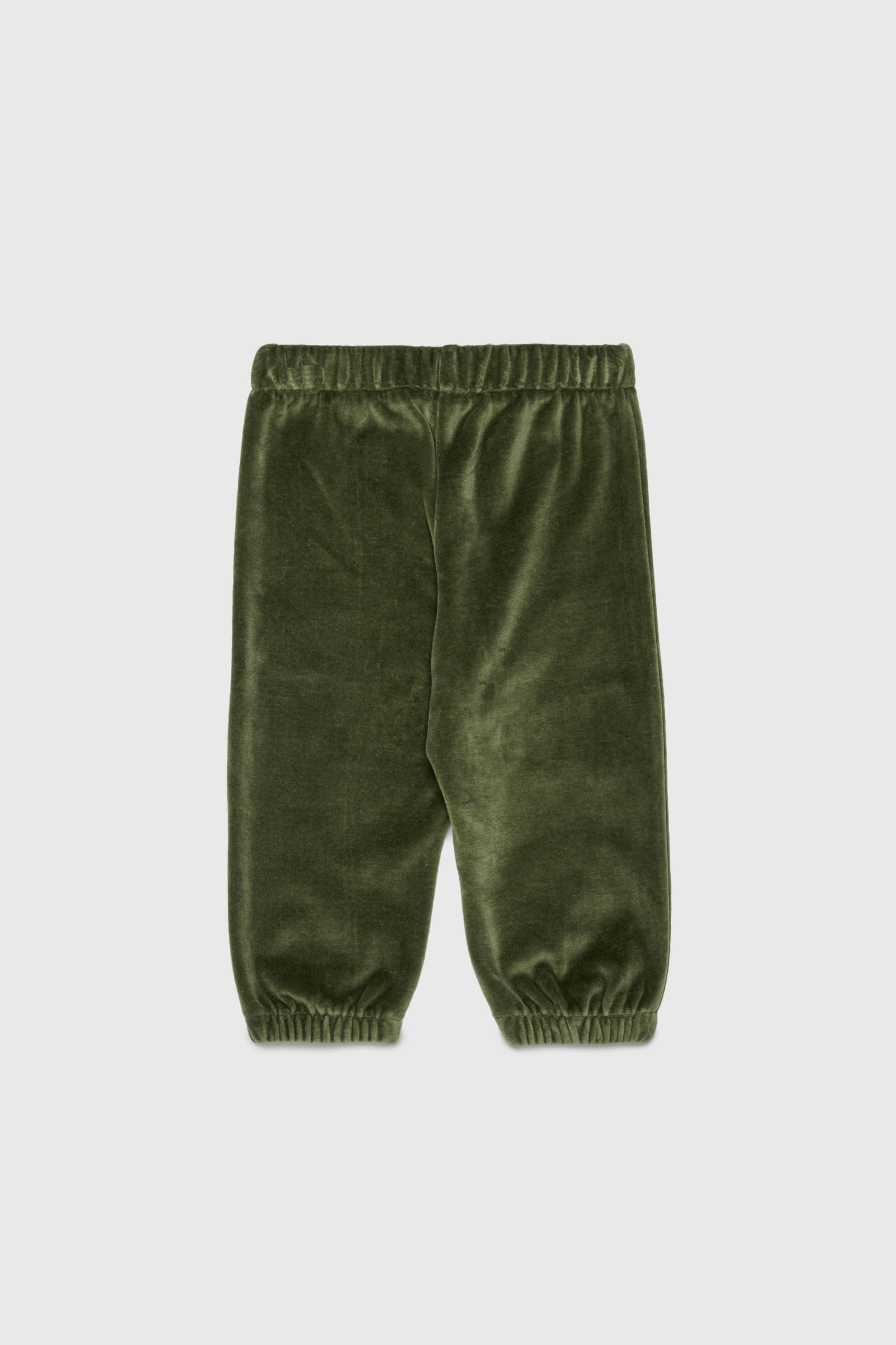 Diesel - PHENIB, Man's Velvet sweatpants with Oval D embroidery in Green - 2