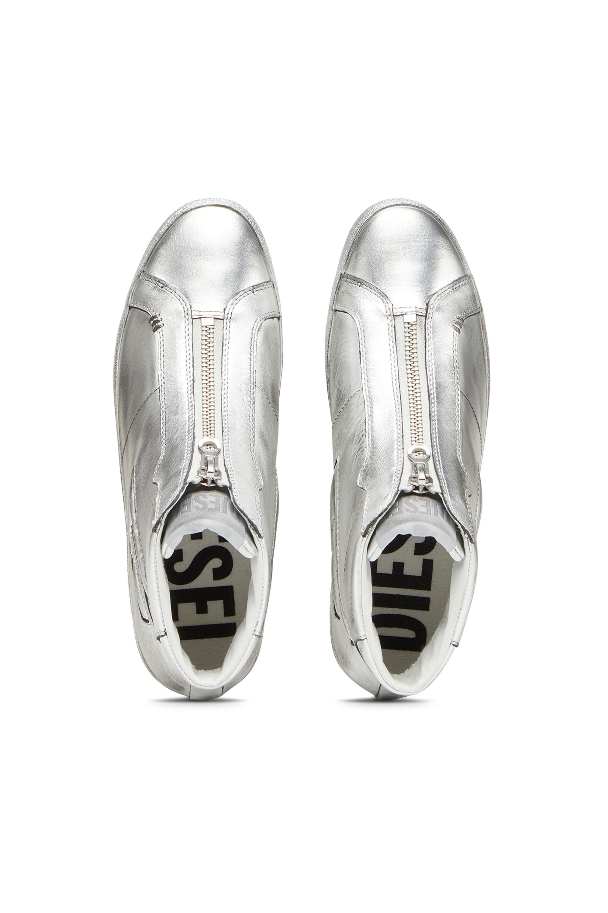 Diesel - S-LEROJI ZIP MID W, Silver - Image 4