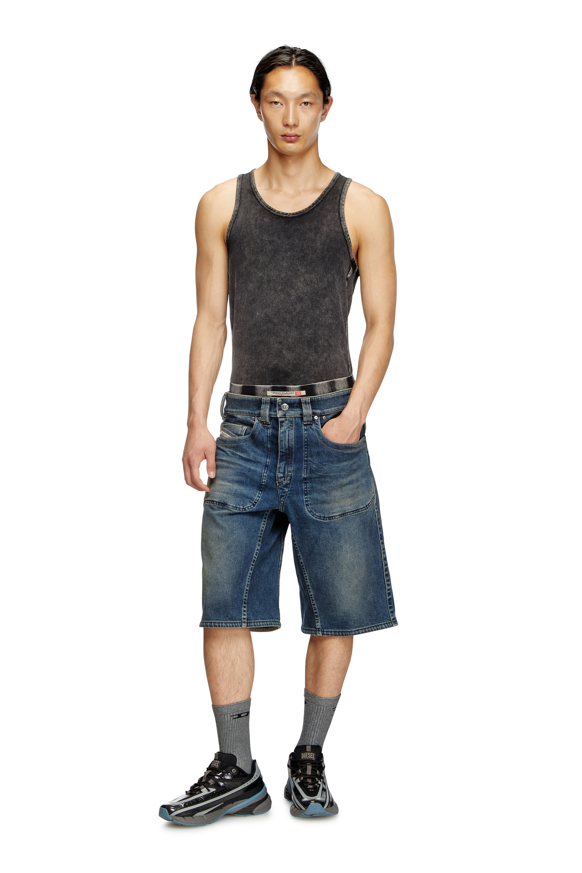 Men's Bermuda shorts in Rehab denim | Blue | Diesel