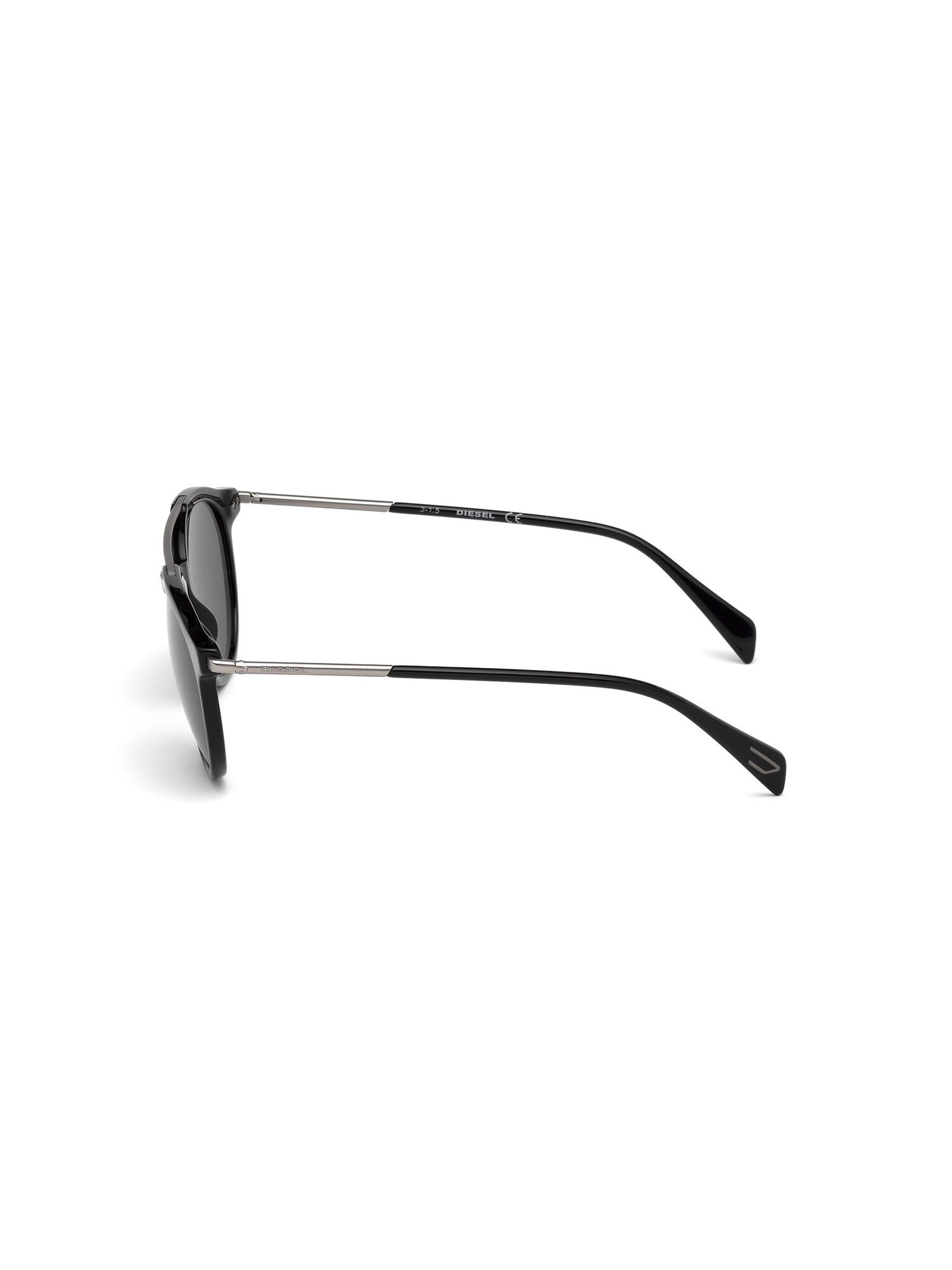 Diesel - DM0188, Unisex's Vintage look eyewear with metal details in Black - 3
