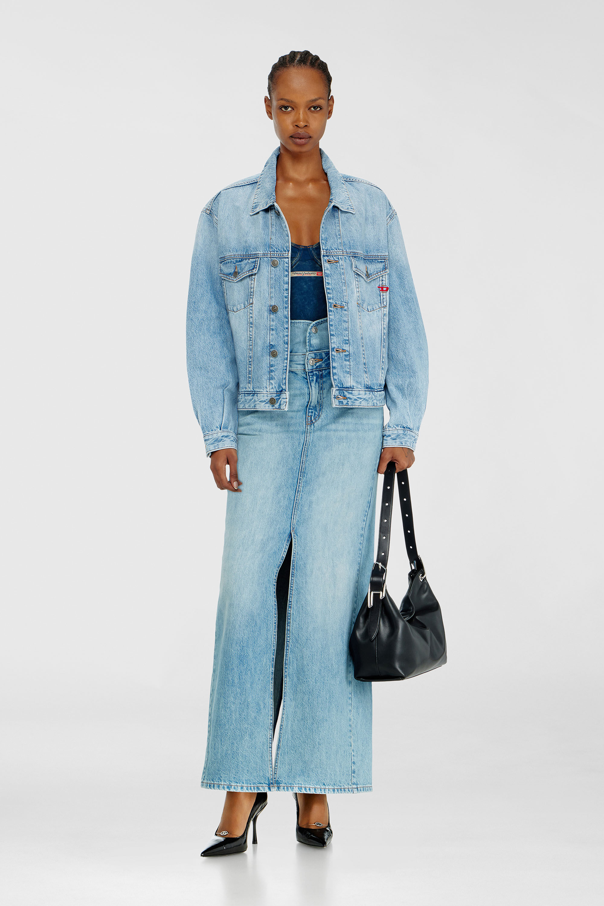 Women's Trucker jacket in denim | Blue | Diesel {{Country}}