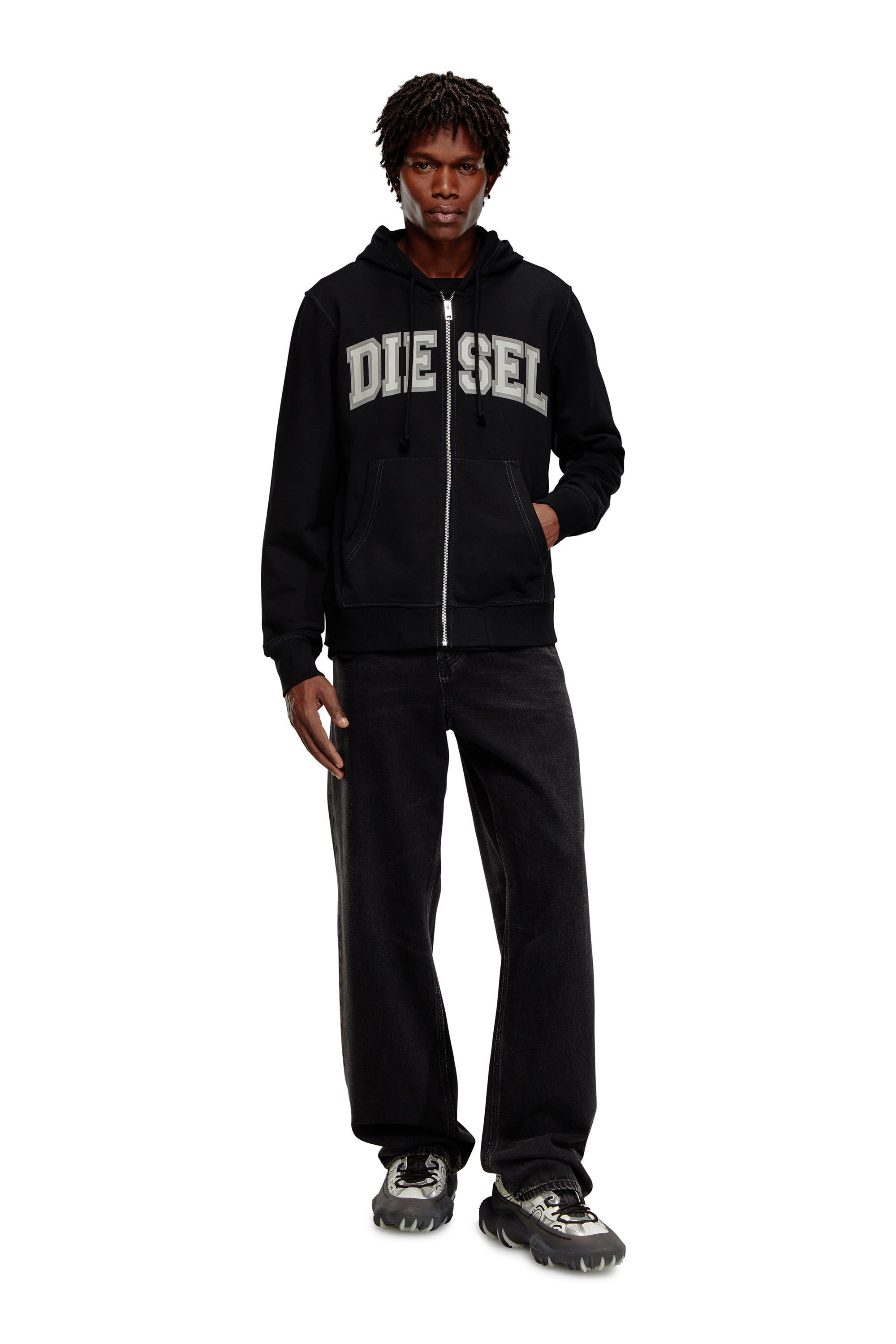 パーカー・フーディ DIESEL Men Hoodies A12520 0HAYT 9XX Black DIESEL Men Hoodies A12520 0HAYT 9XX Black (DIESEL/パーカー