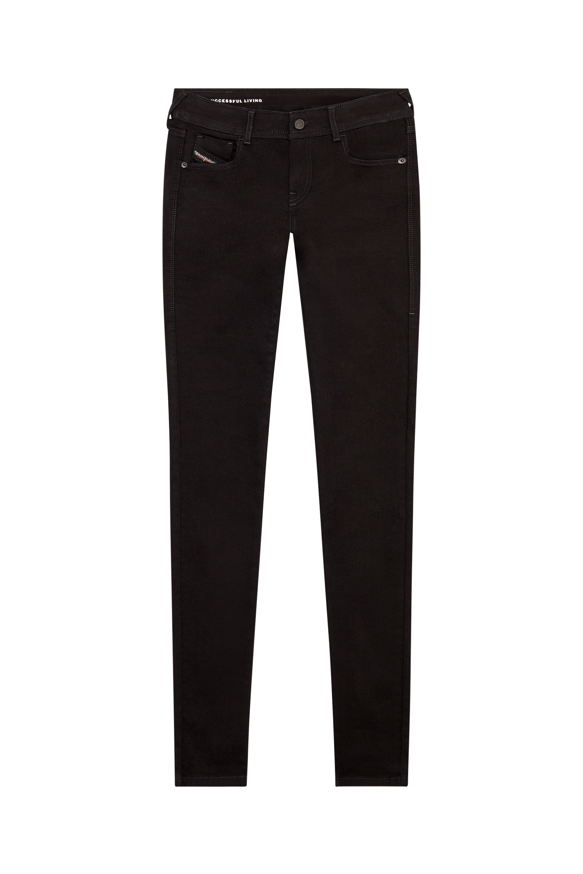 Diesel - 2018 SLANDY-LOW 069EF Super skinny Jeans, Black/Dark grey - Image 2