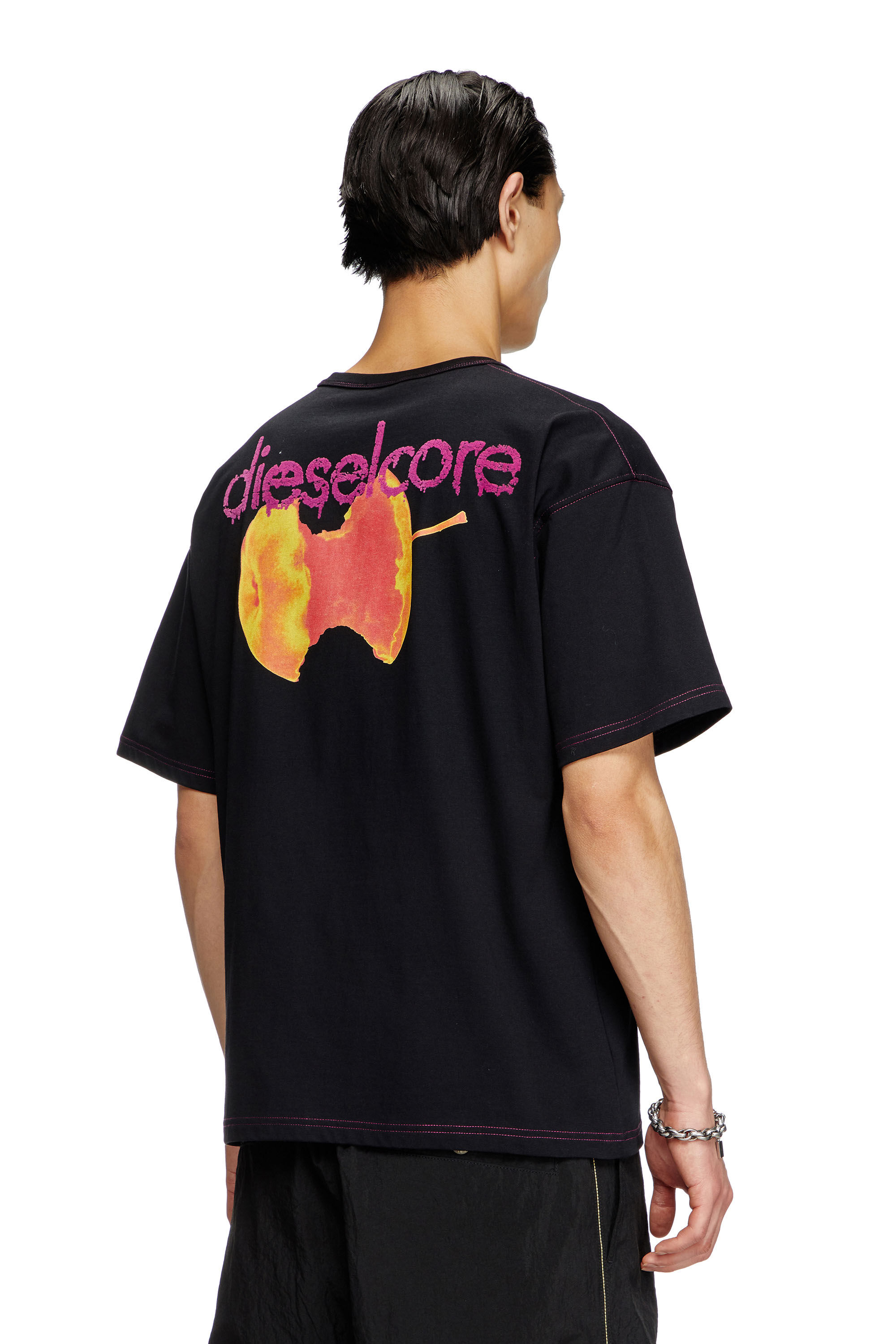 その他 Mik Men's T-shirt with apple core print | Black | Diesel
