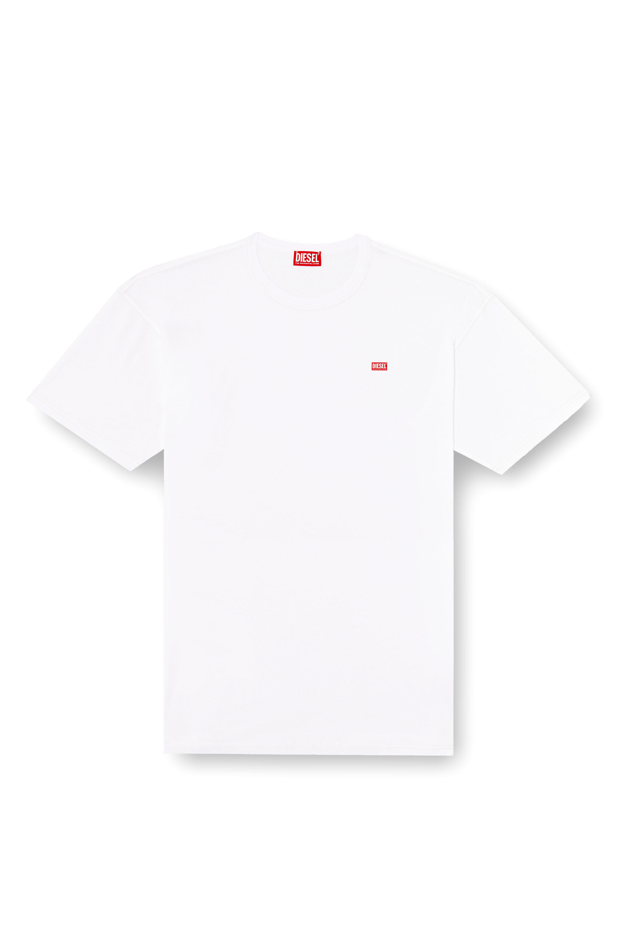 Men s T shirt with small logo White Diesel