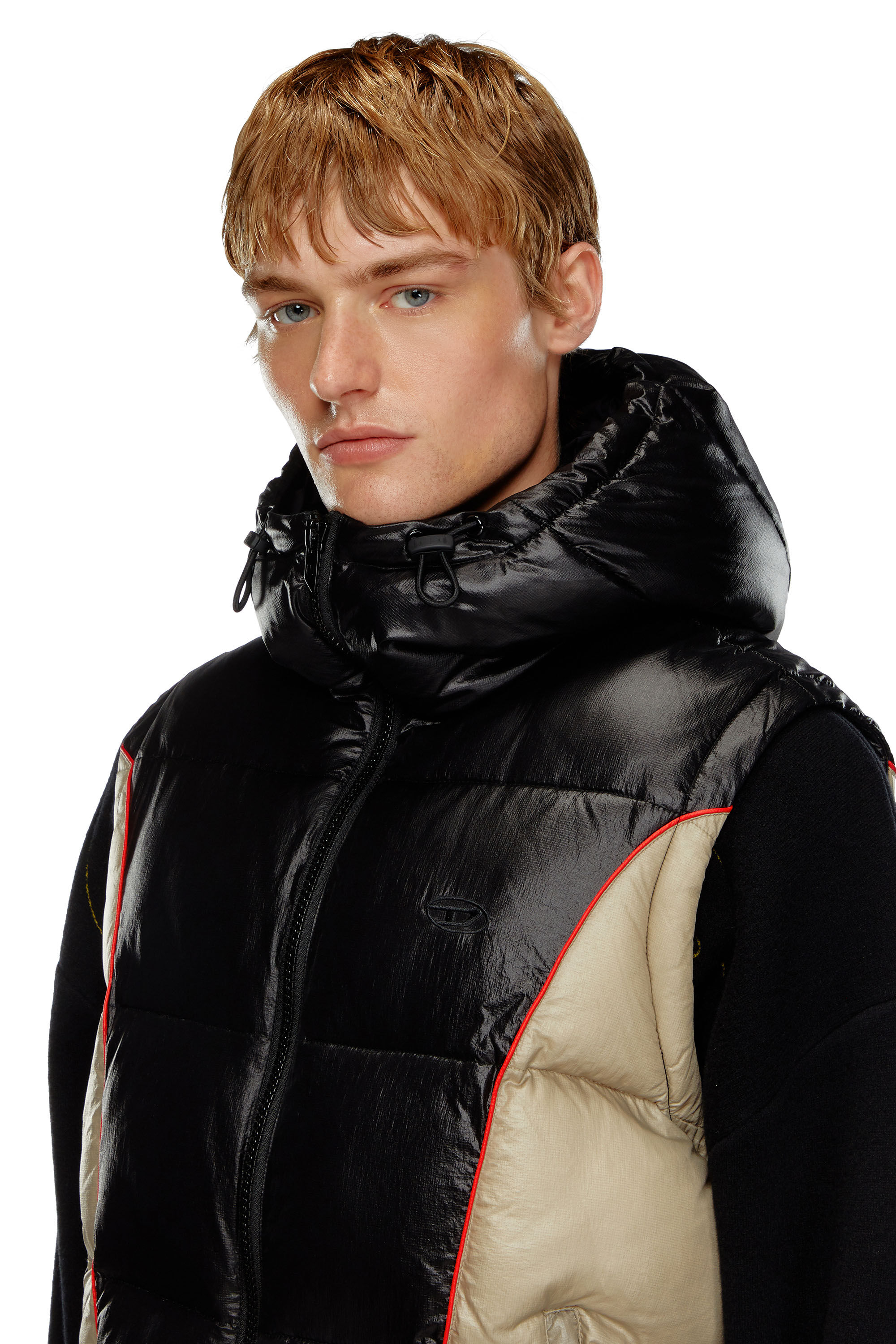 Mens shiny puffer vest store