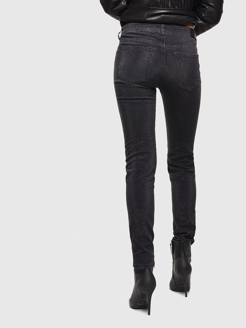 D Ollies Joggjeans 0093h Woman Slim Black Dark Grey Jeans Sel Slim Black Dark Grey Jeans