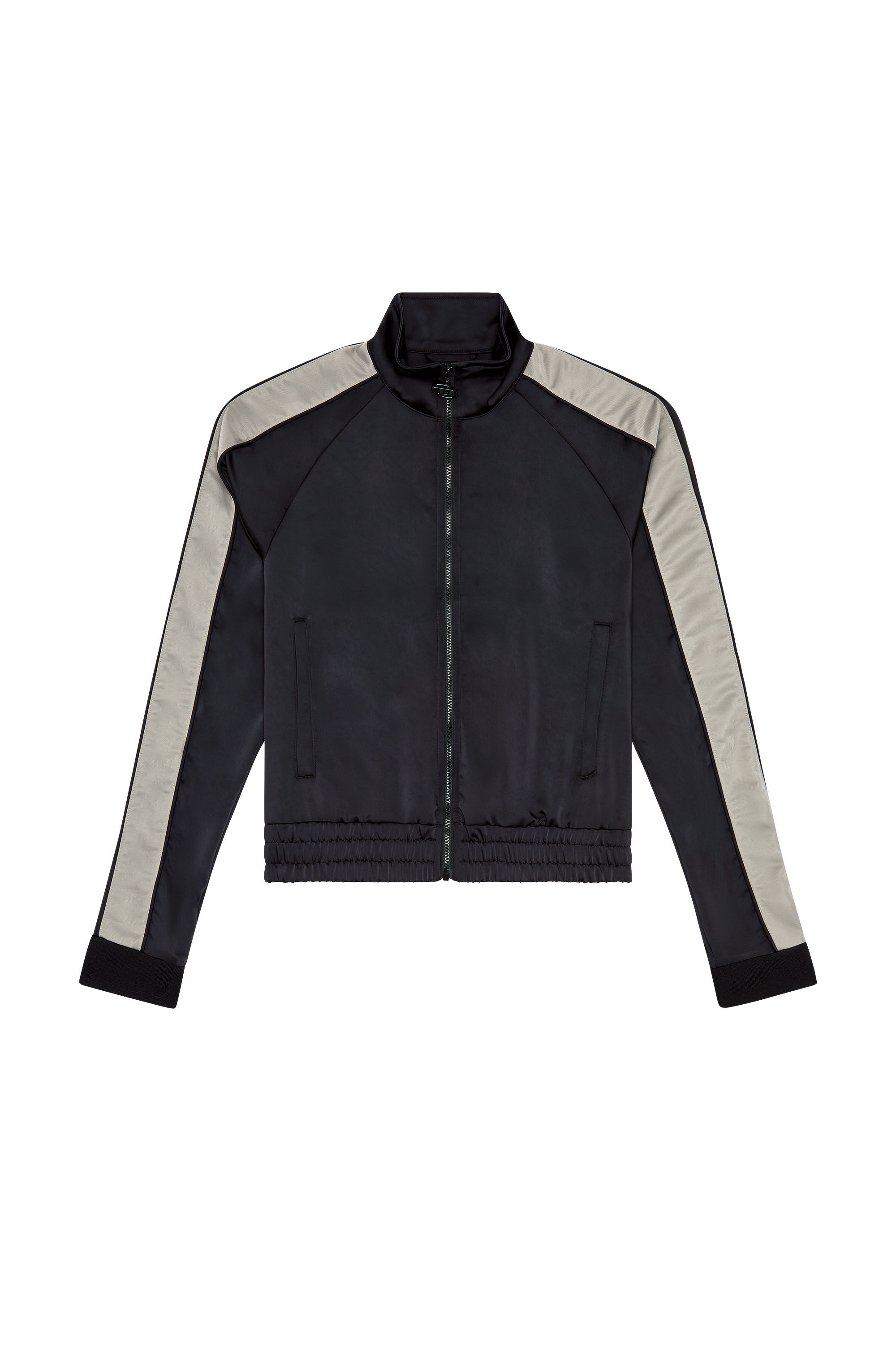 Diesel - G-LORIOUS, Woman Mixed-material track jacket with side stripes in Multicolor - Image 2