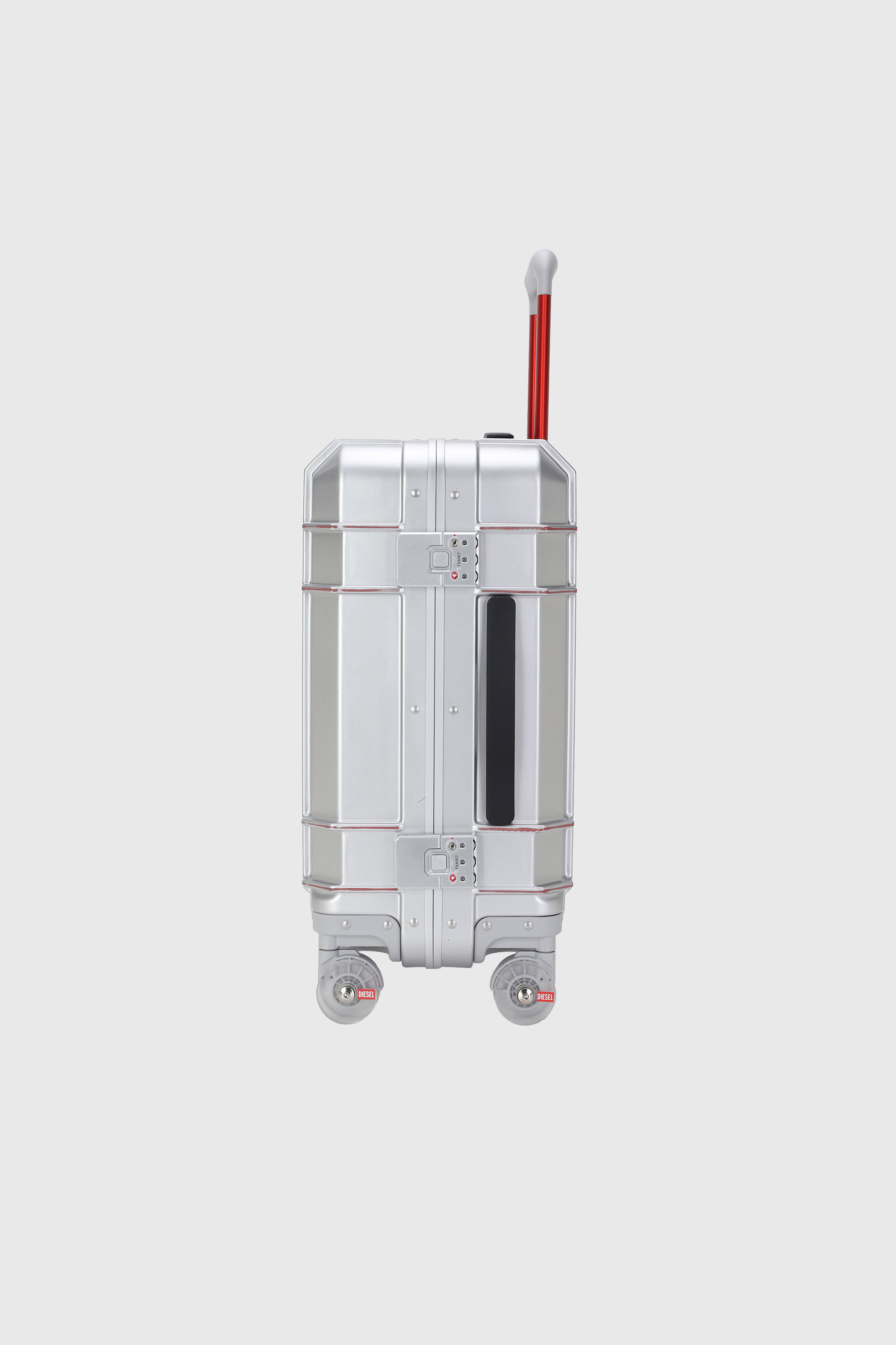 Diesel - DIESEL PC STRONG IMAGE TROLLEY- DSL003, Unisex's Rugged suitcase size S in Silver - 5