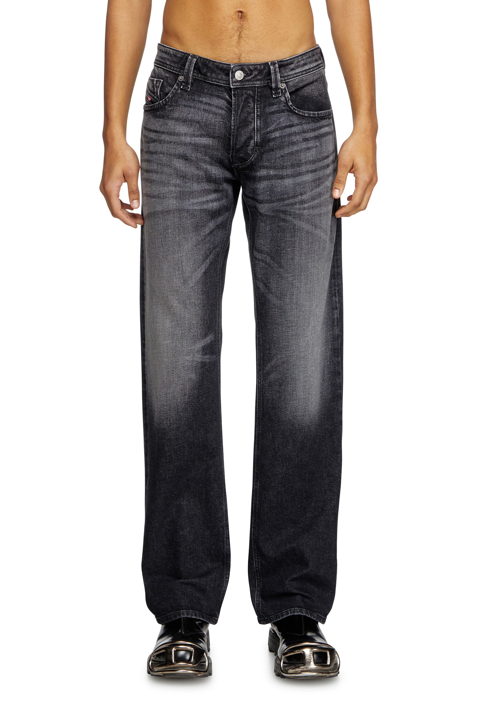 Men's Regular Jeans | Black/Dark grey | Diesel 1985 Larkee