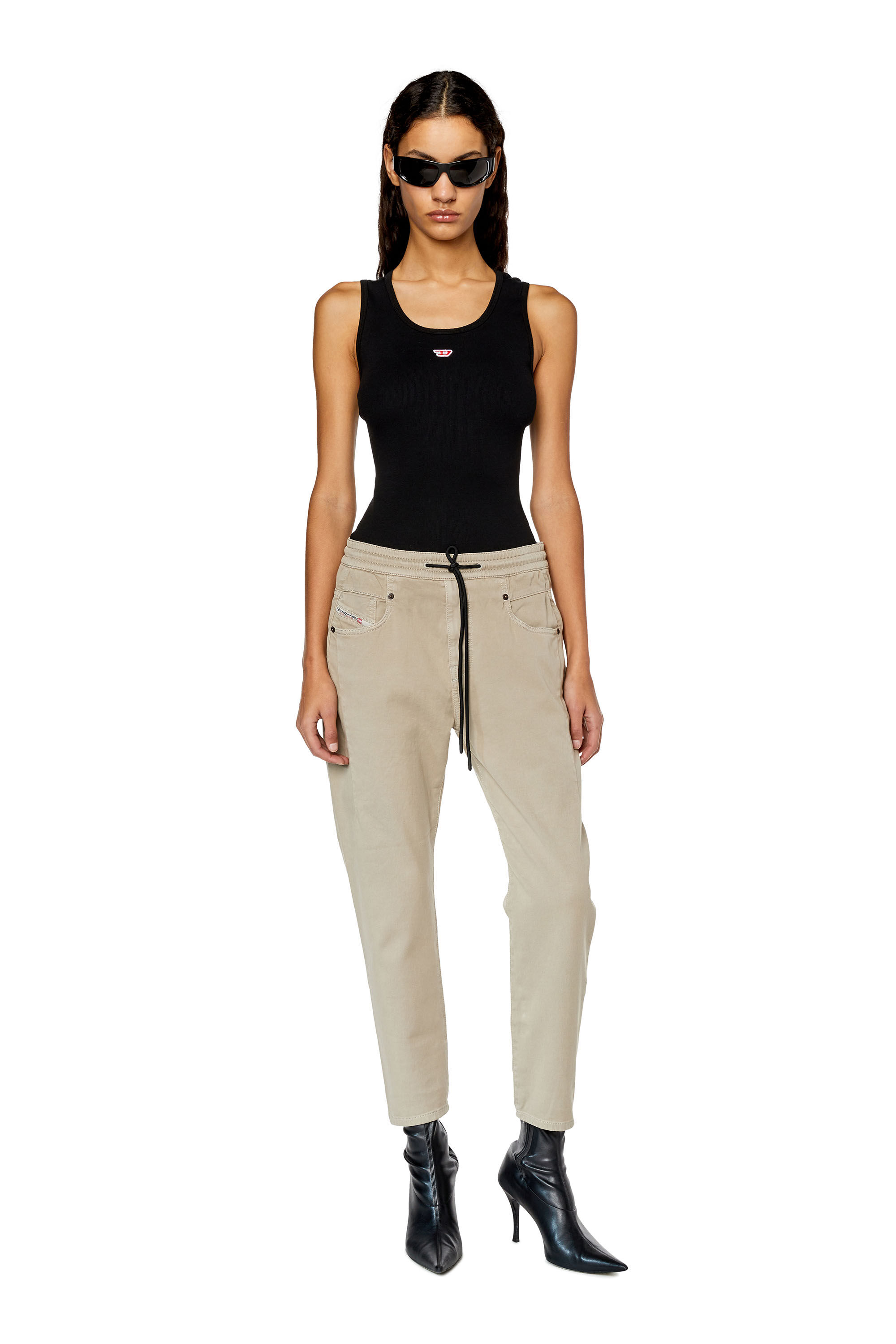 Diesel - Fayza JoggJeans® 068DY Boyfriend, Beige - Image 1