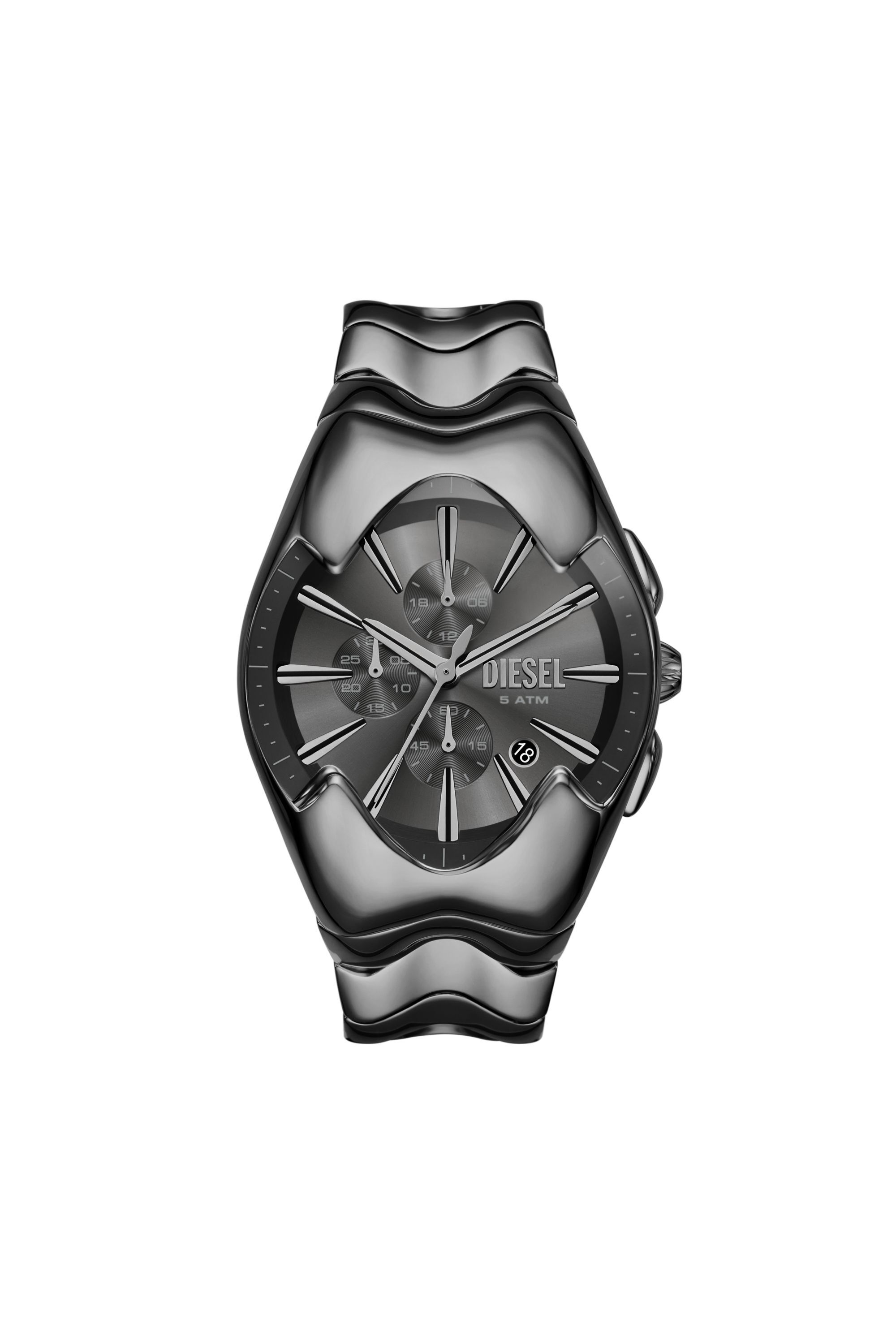 Diesel Dahl & Friends/reCYCLed 北欧メロハー Women's Vert three-hand gunmetal stainless steel watch | Grey | Diesel