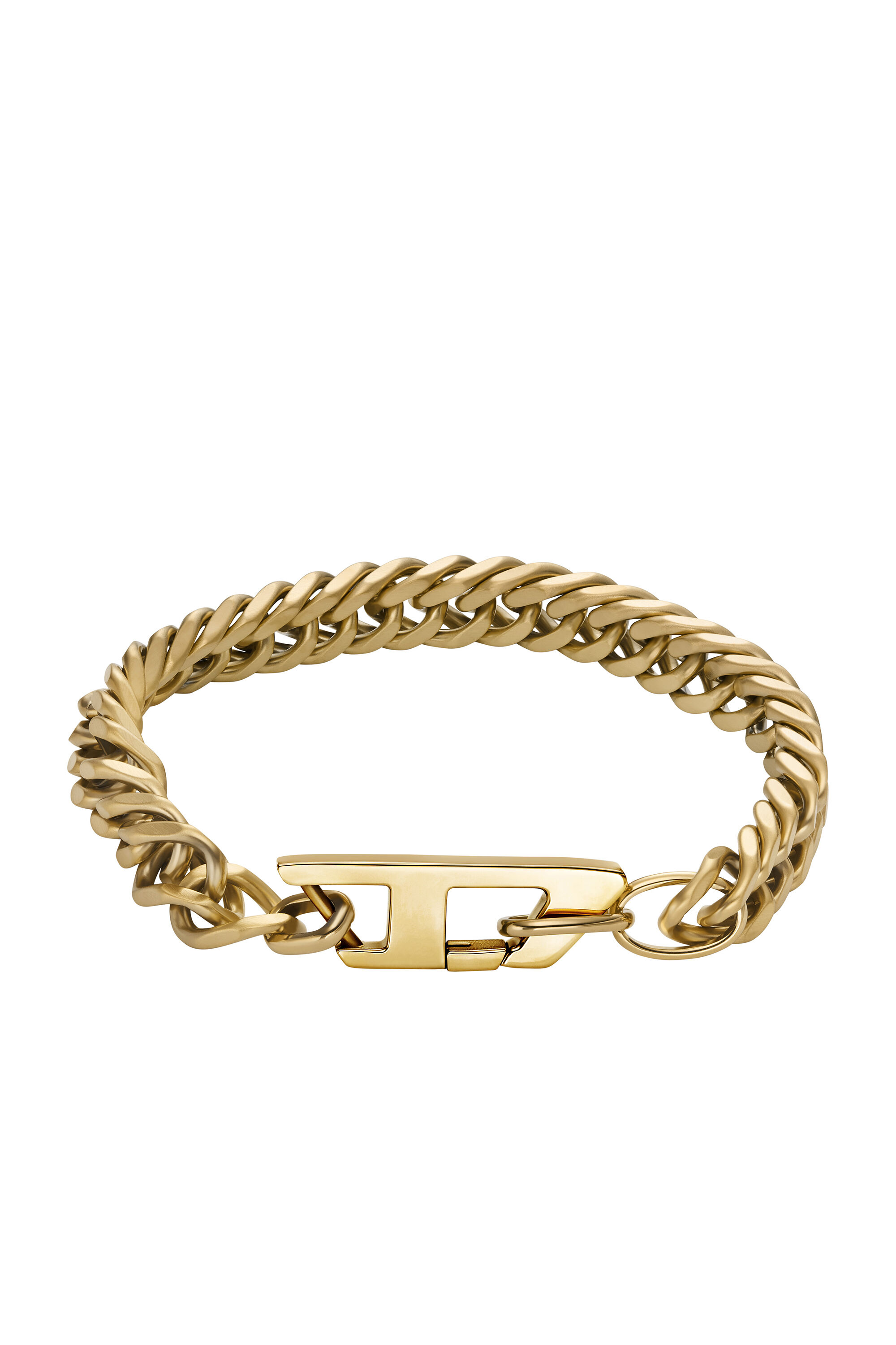 Women's Matte Gold-Tone Stainless Steel Chain Bracelet | Gold | Diesel