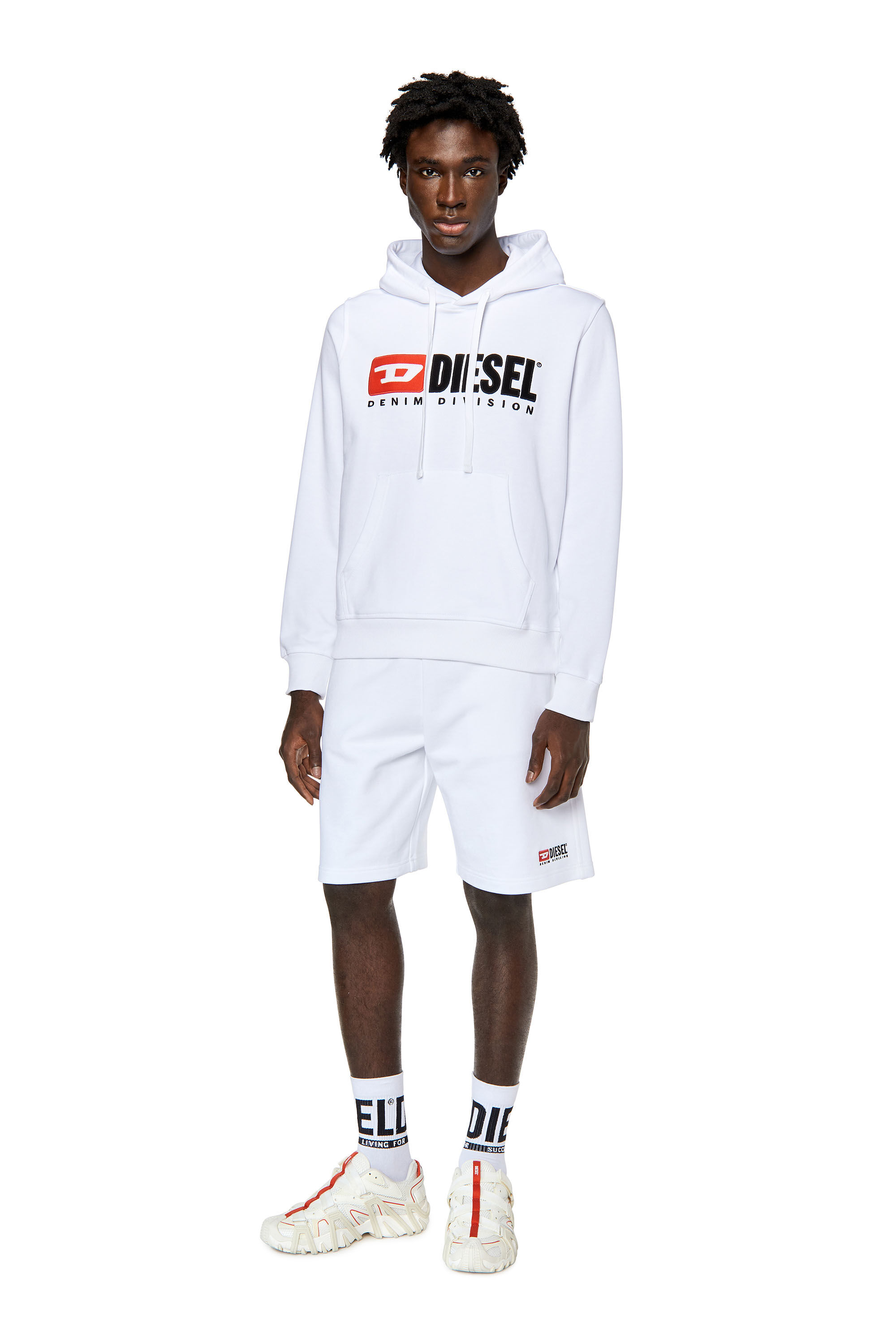Diesel white shorts online