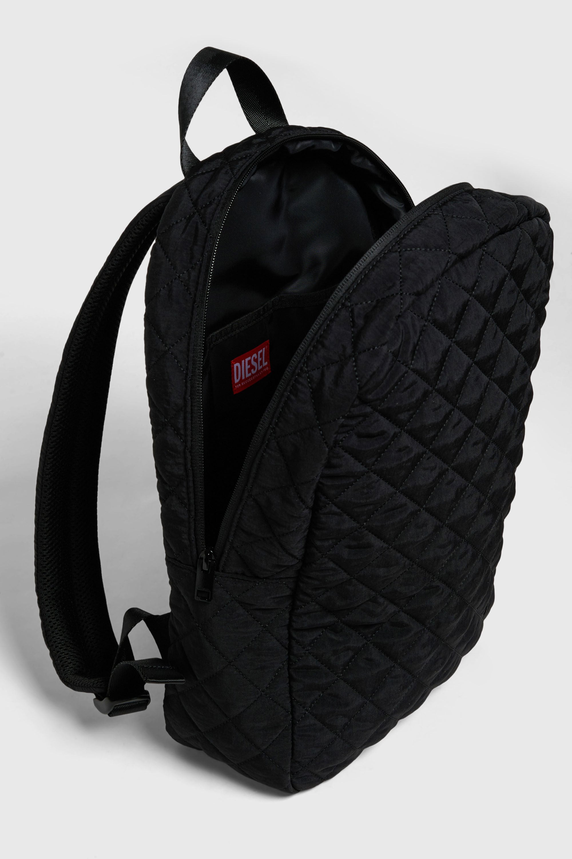 Diesel - WMENT, Unisex's WMENT - Backpack in quilted nylon in Black - 4