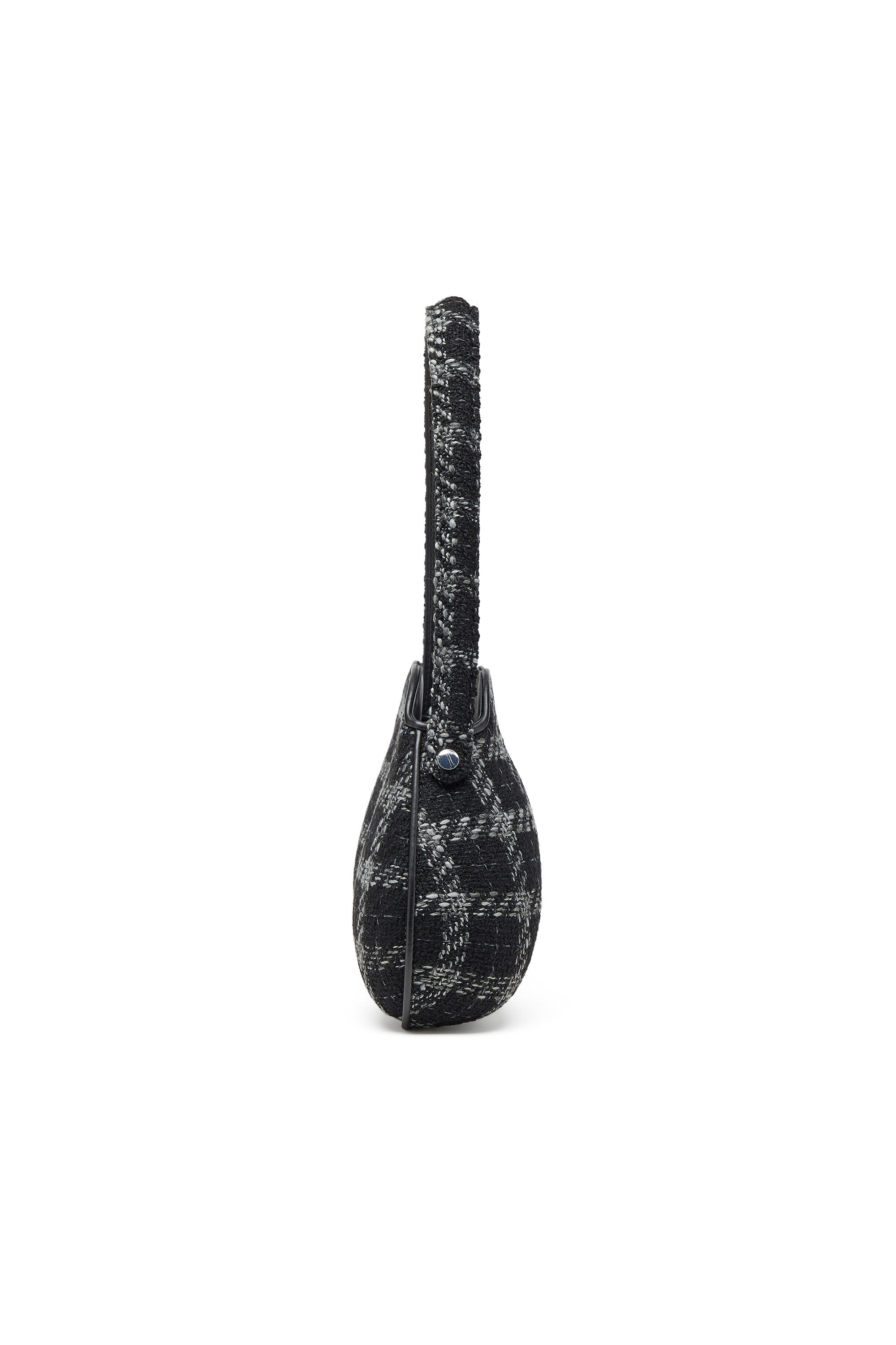 Diesel - DOUBLE-D SHOULDER, Woman's Double-D-Shoulder bag with houndstooth motif in Black - 4